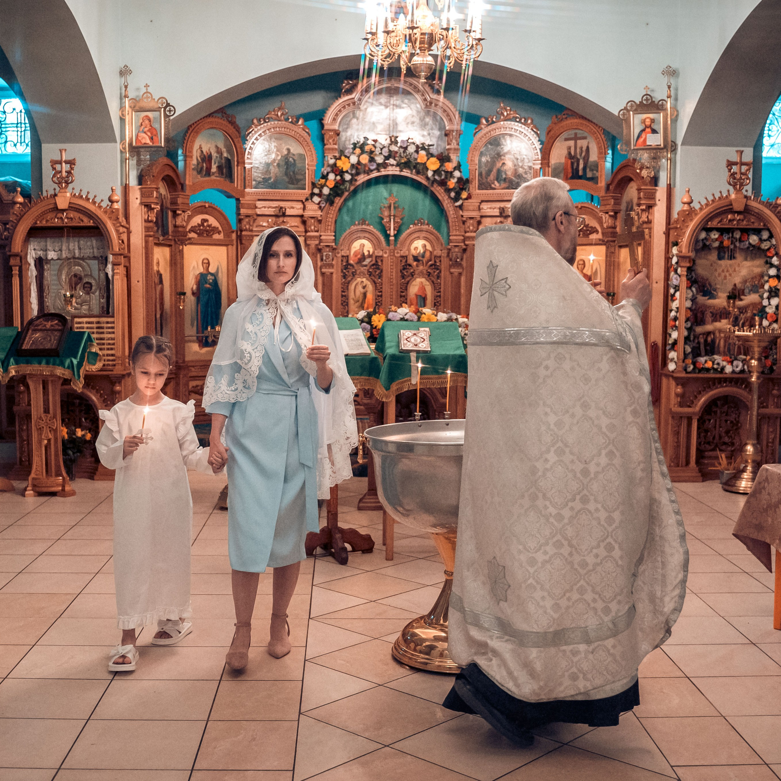 Таинство крещения Екатерины в Свято-Казанском храме