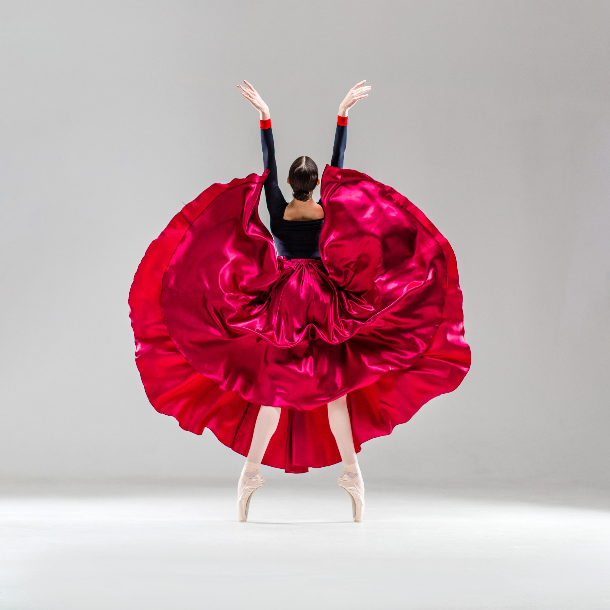 Юбка «Пион» красная непрозрачная