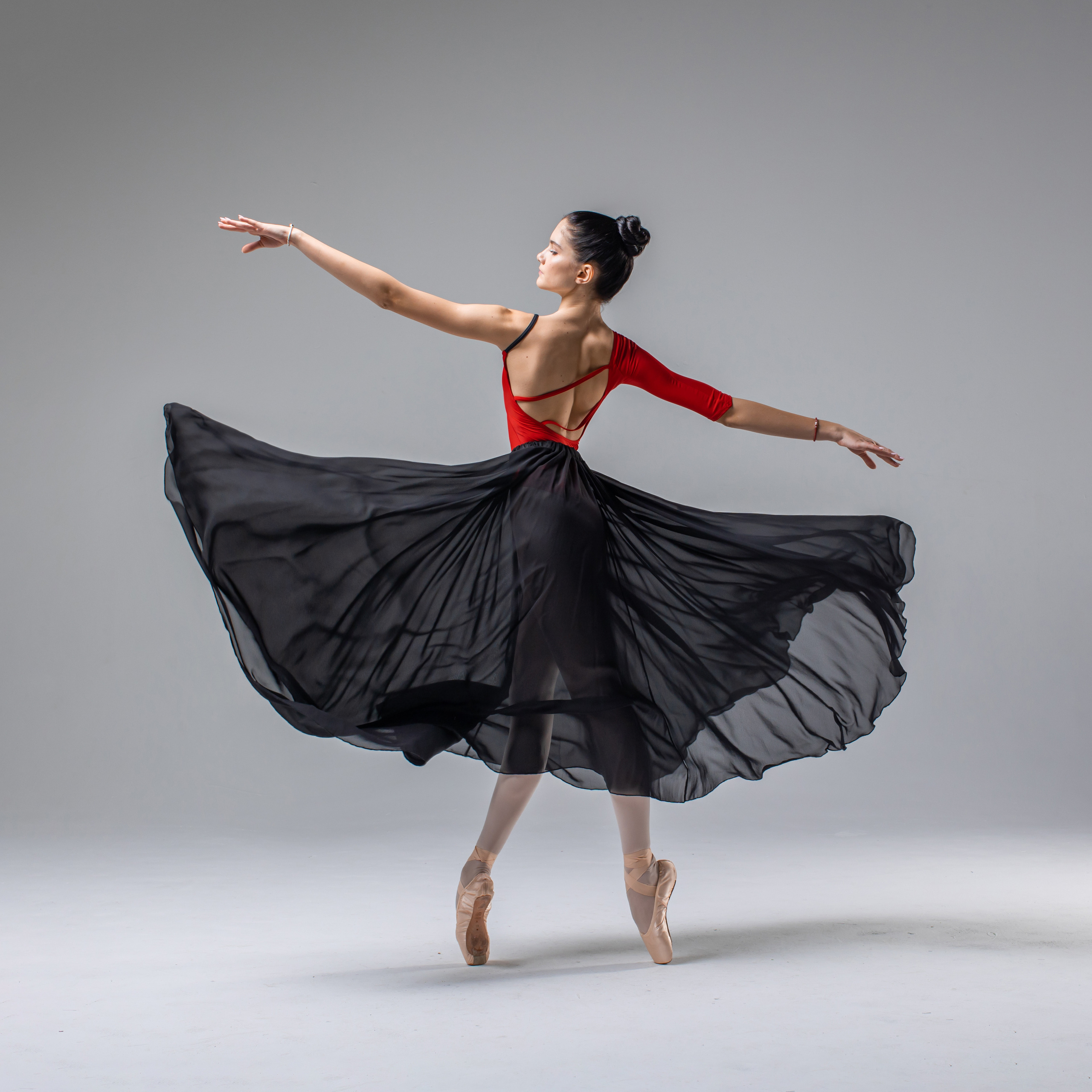 Чёрная воздушная юбка