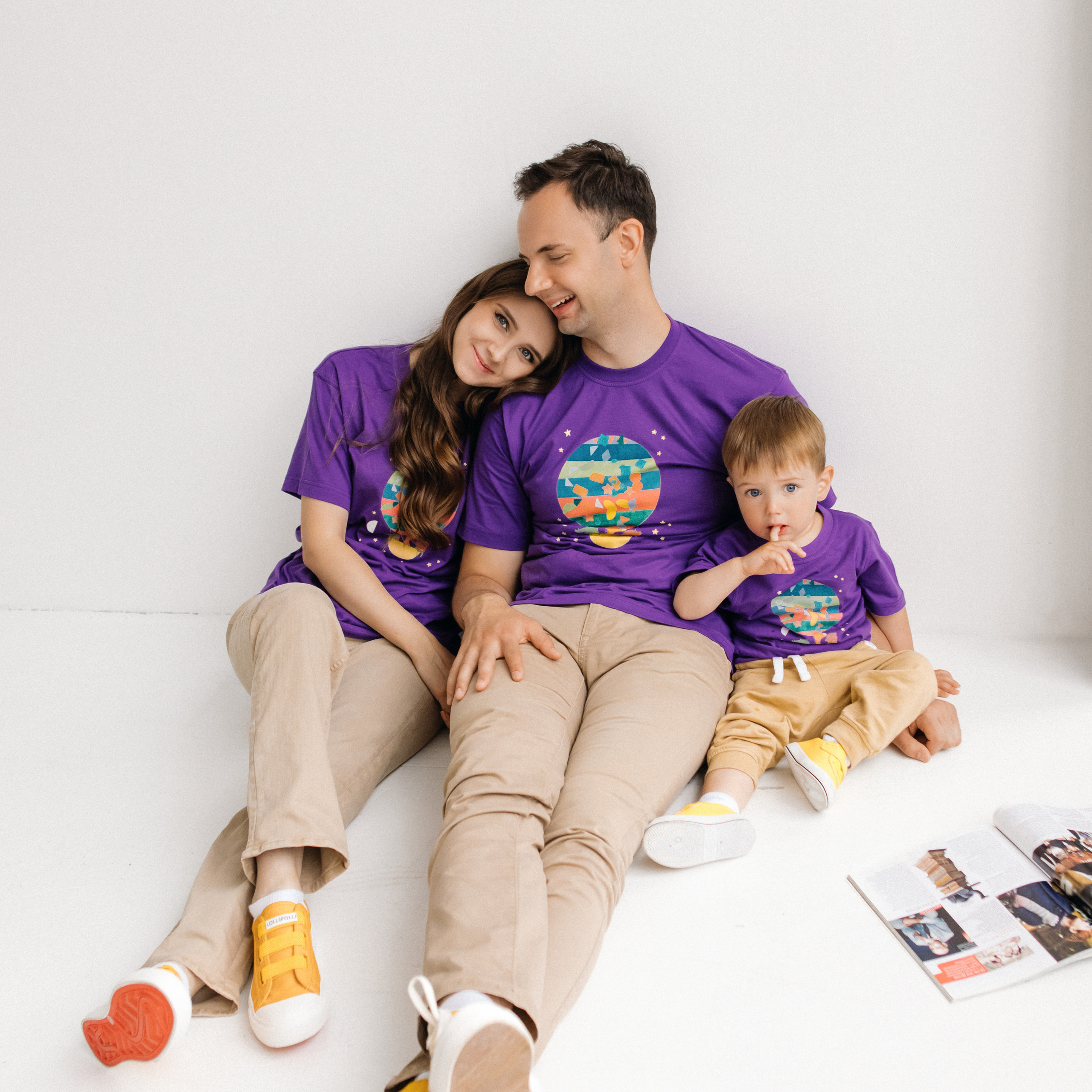 Настя, Слава и Илья. Семейная фотосессия минимализм