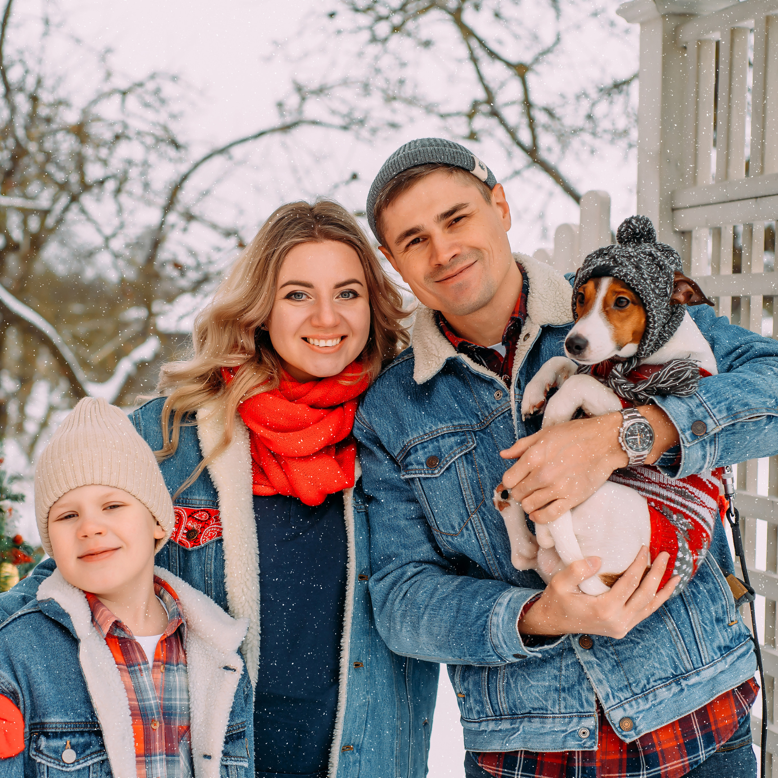 Елена с семьей