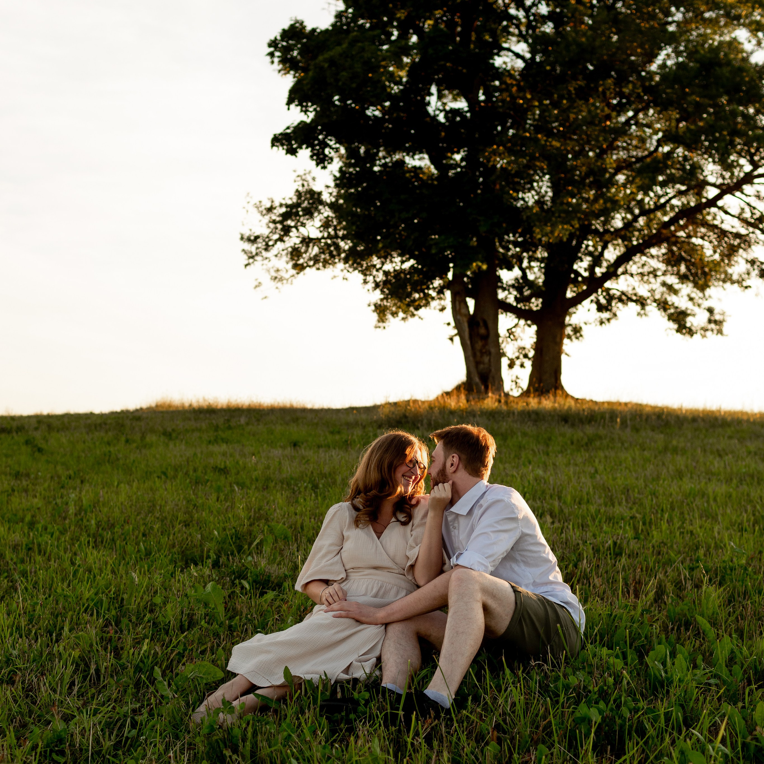 В ожидании чуда. Закат в поле