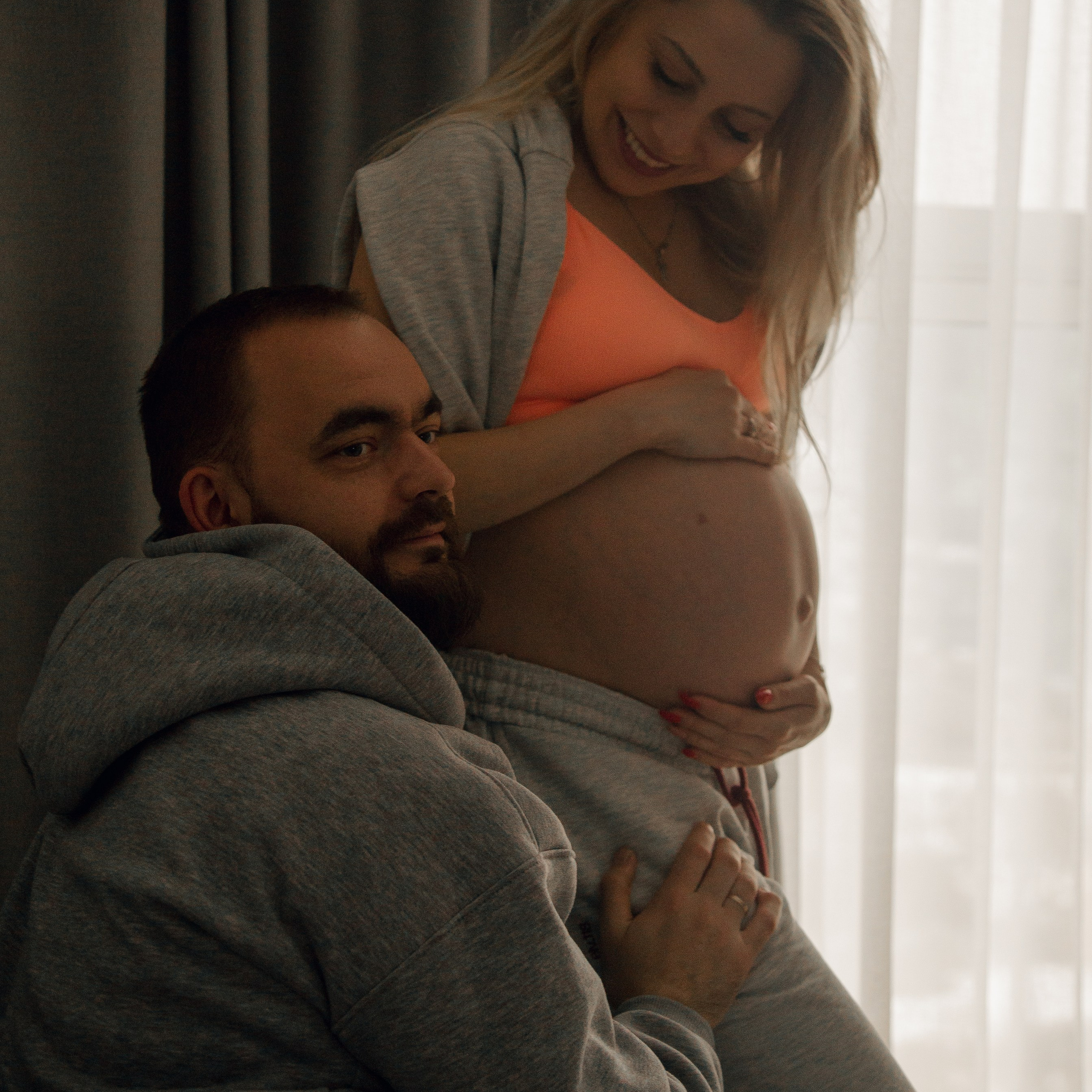 Домашняя съемка беременности