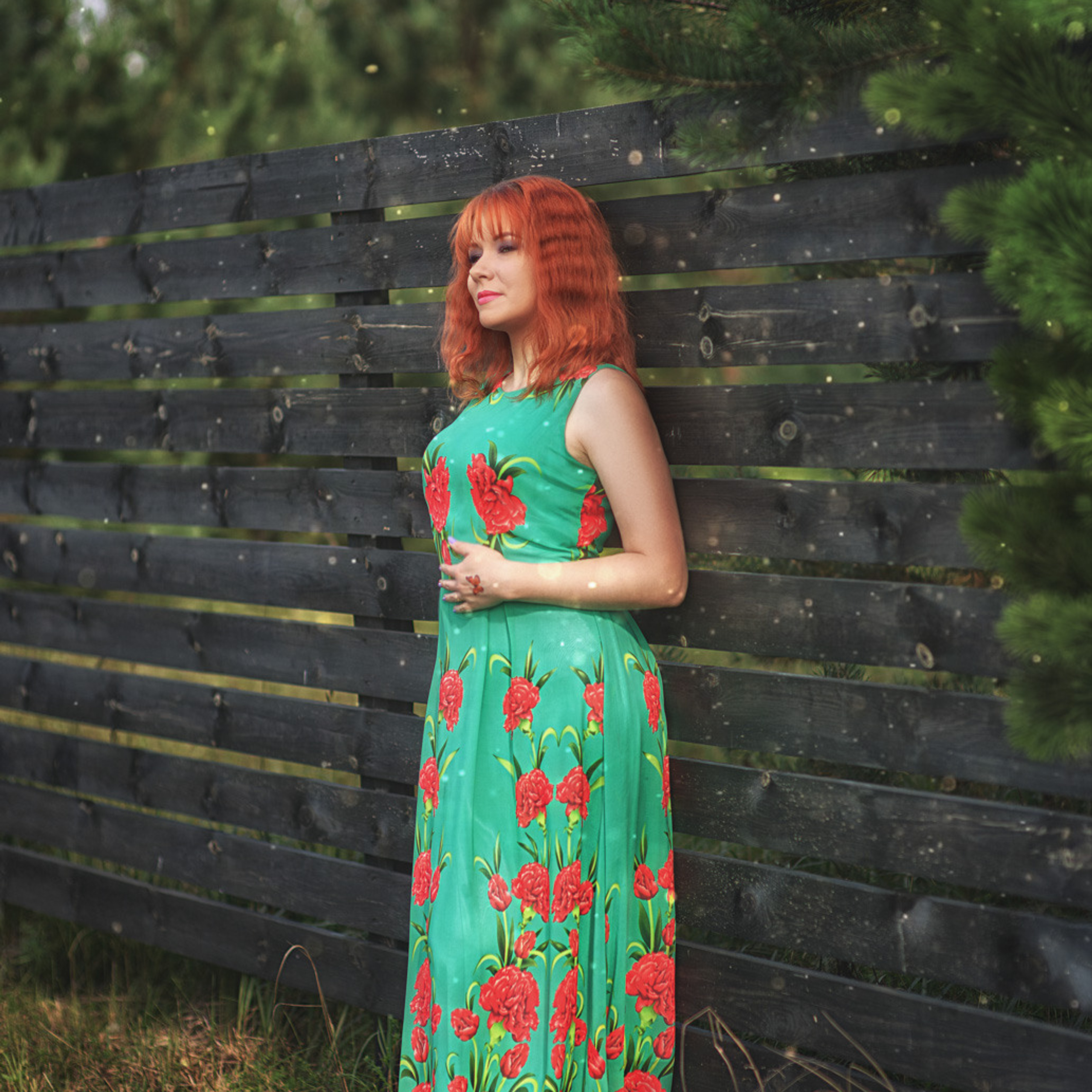 Фотосессия в платье на прогулке