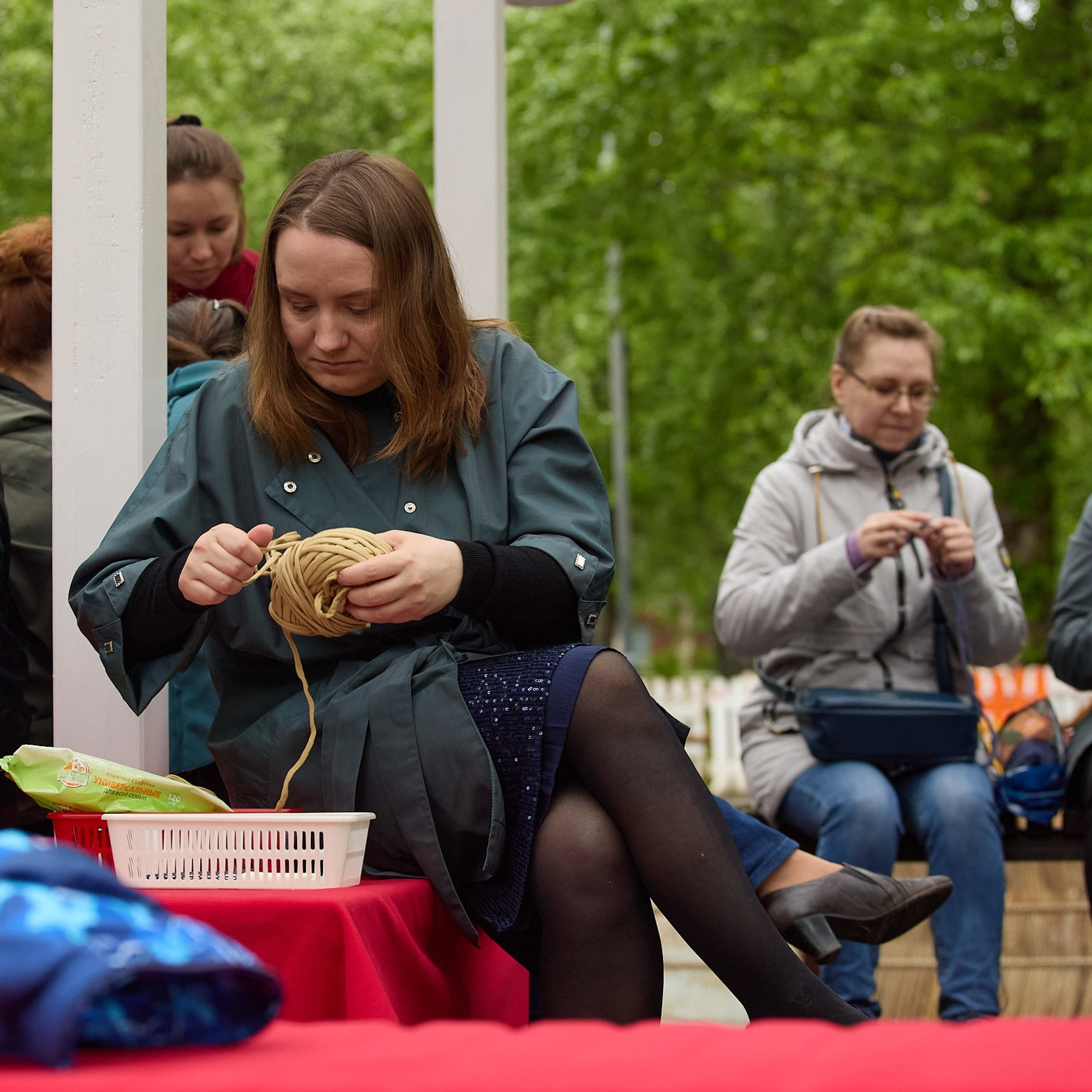«День вязания на публике 2024» фотосъёмка мероприятия в Городском саду, полная версия. Коммерческий фотограф для бизнеса в Томске Дмитрий Ельчанинов