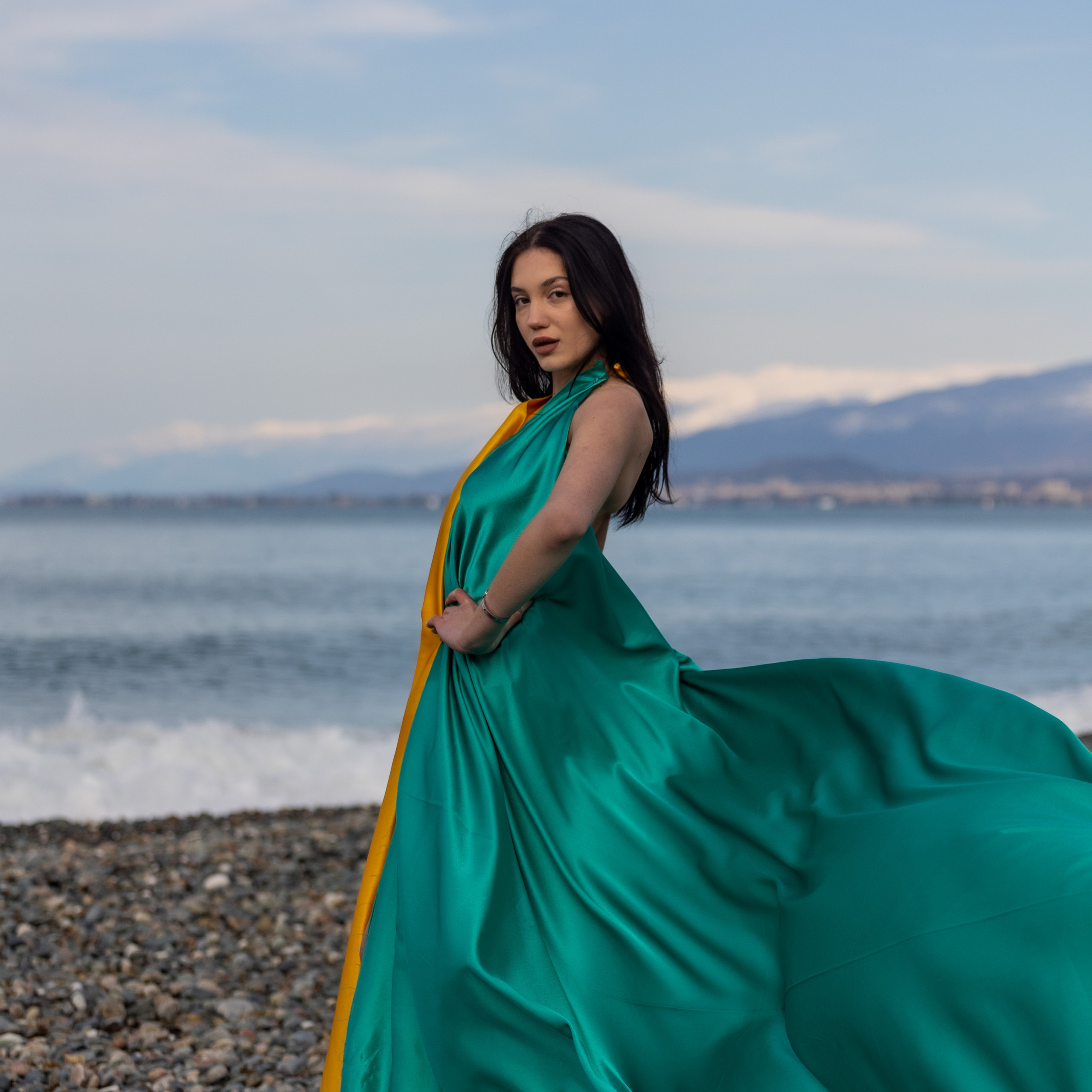 съемка в полотнах