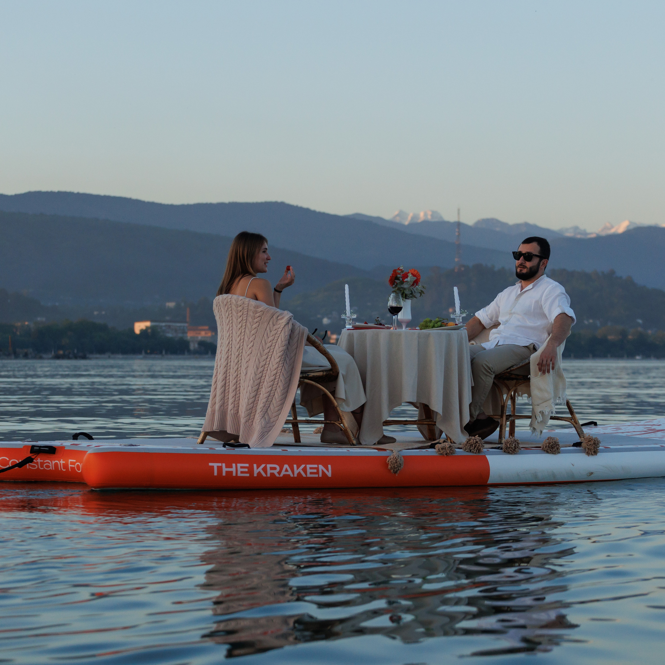 романтическая съемка на воде