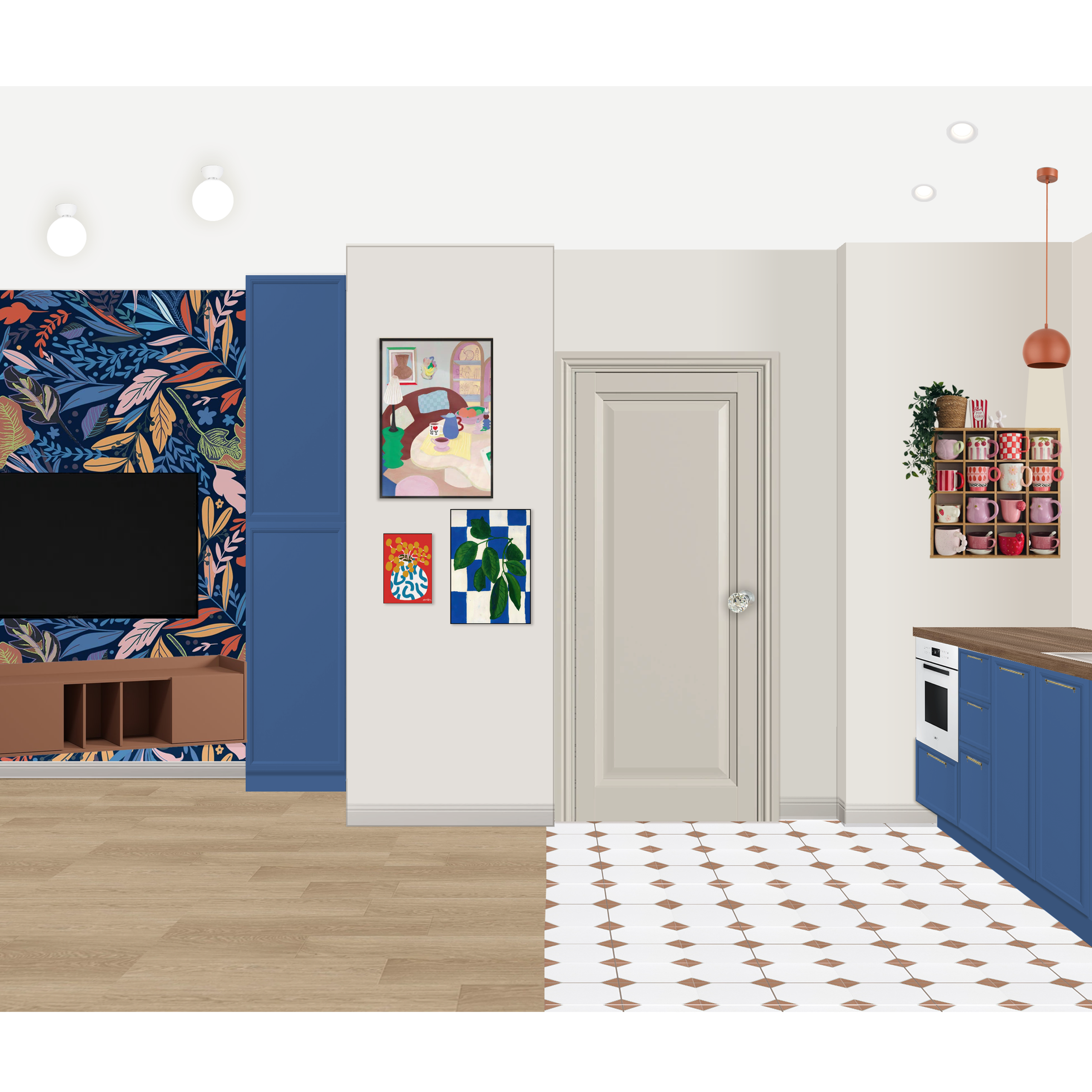 Коллажи кухни-гостиной