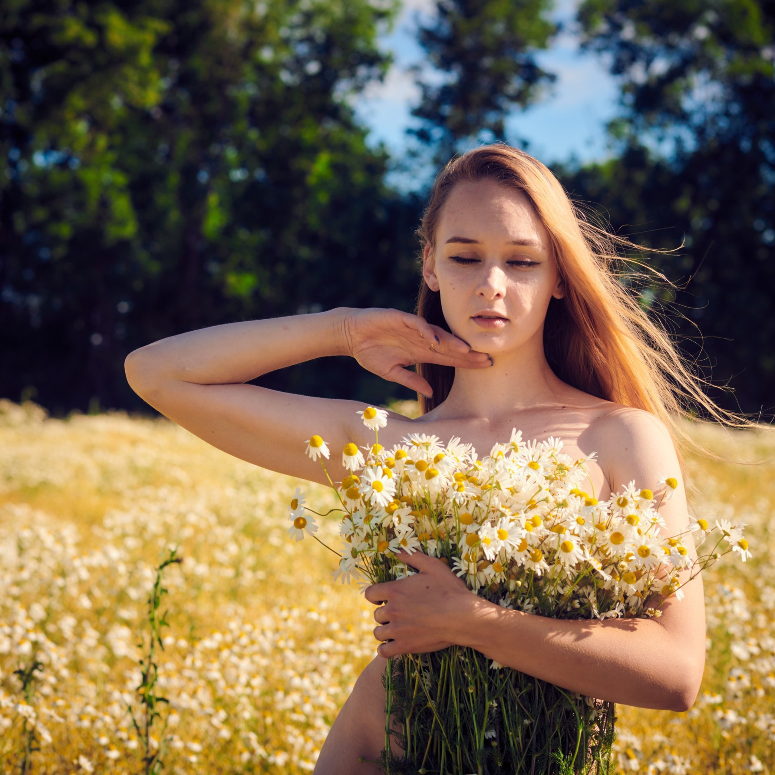 В ромашках