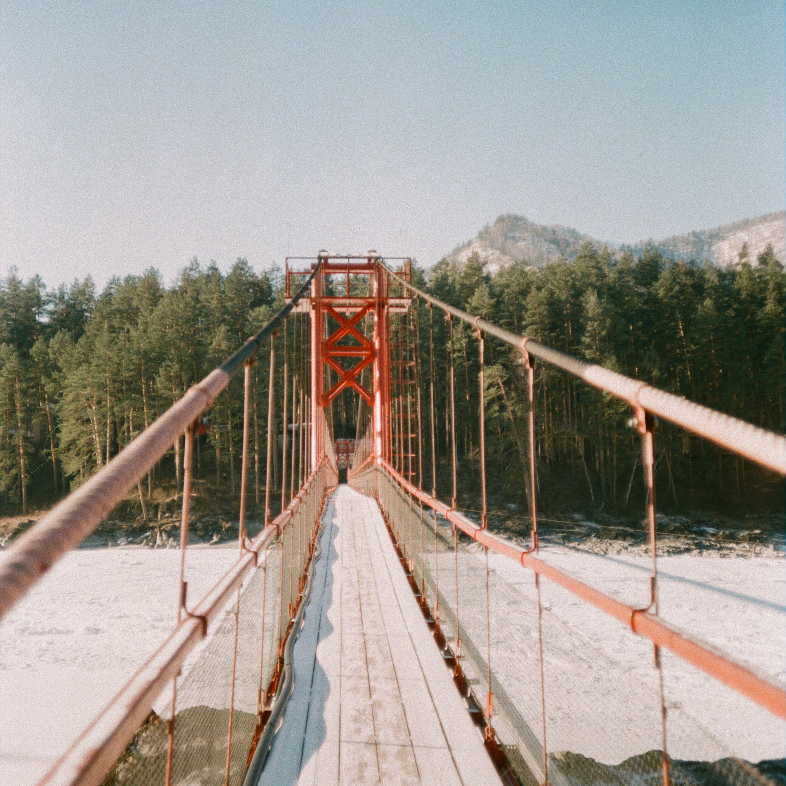 Мост к Камышлинскому водопаду, Белые Скалы / 15 декабря 2023 года (-18℃)