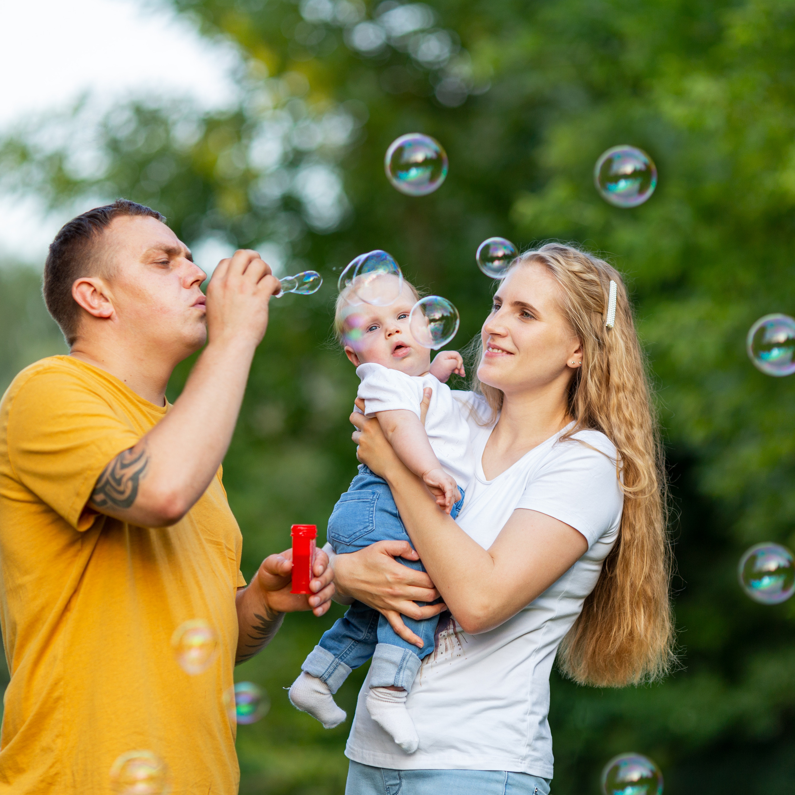 Семейная фотосессия Анны, Антона и Софьи.