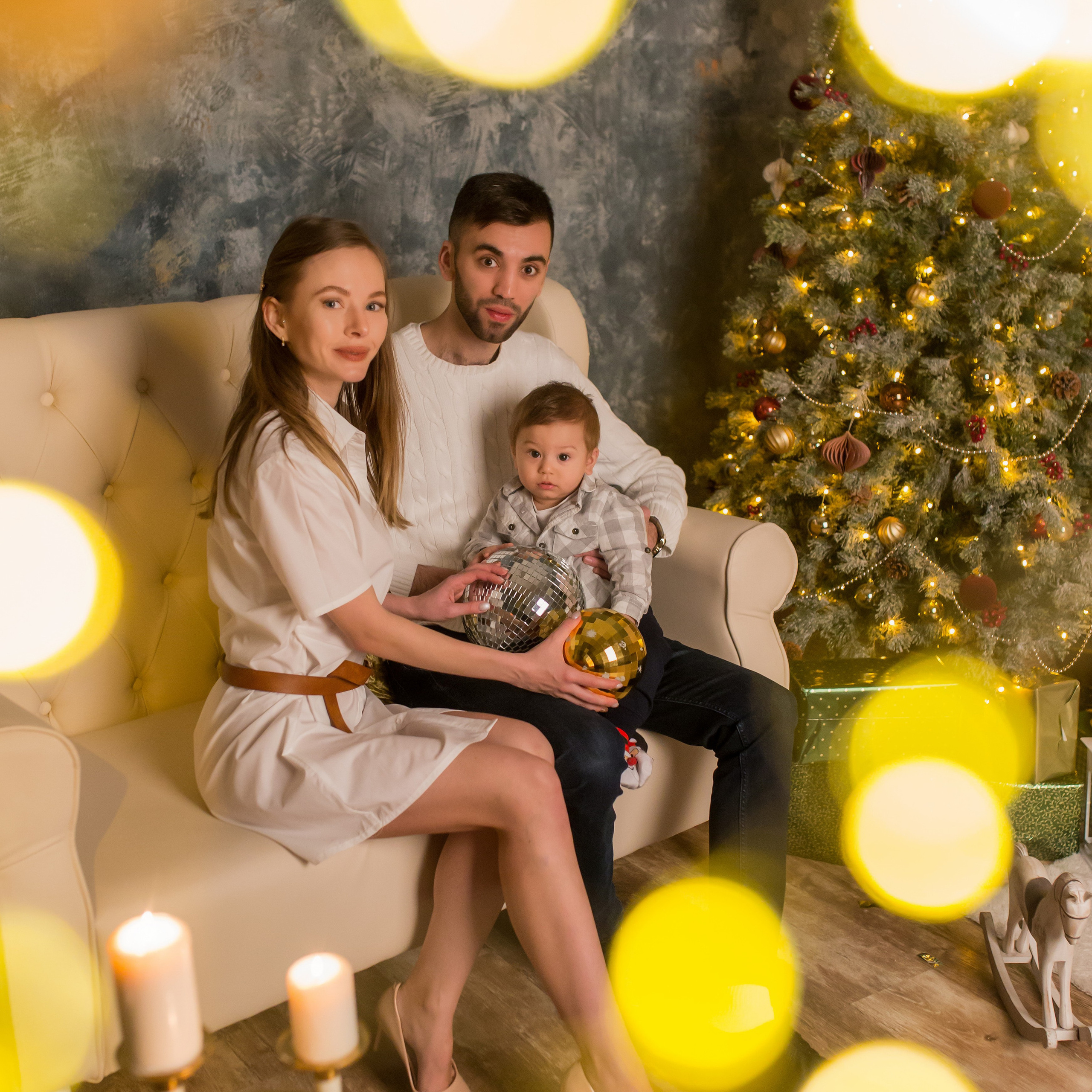 Семейная новогодняя фотосессия в Королеве.