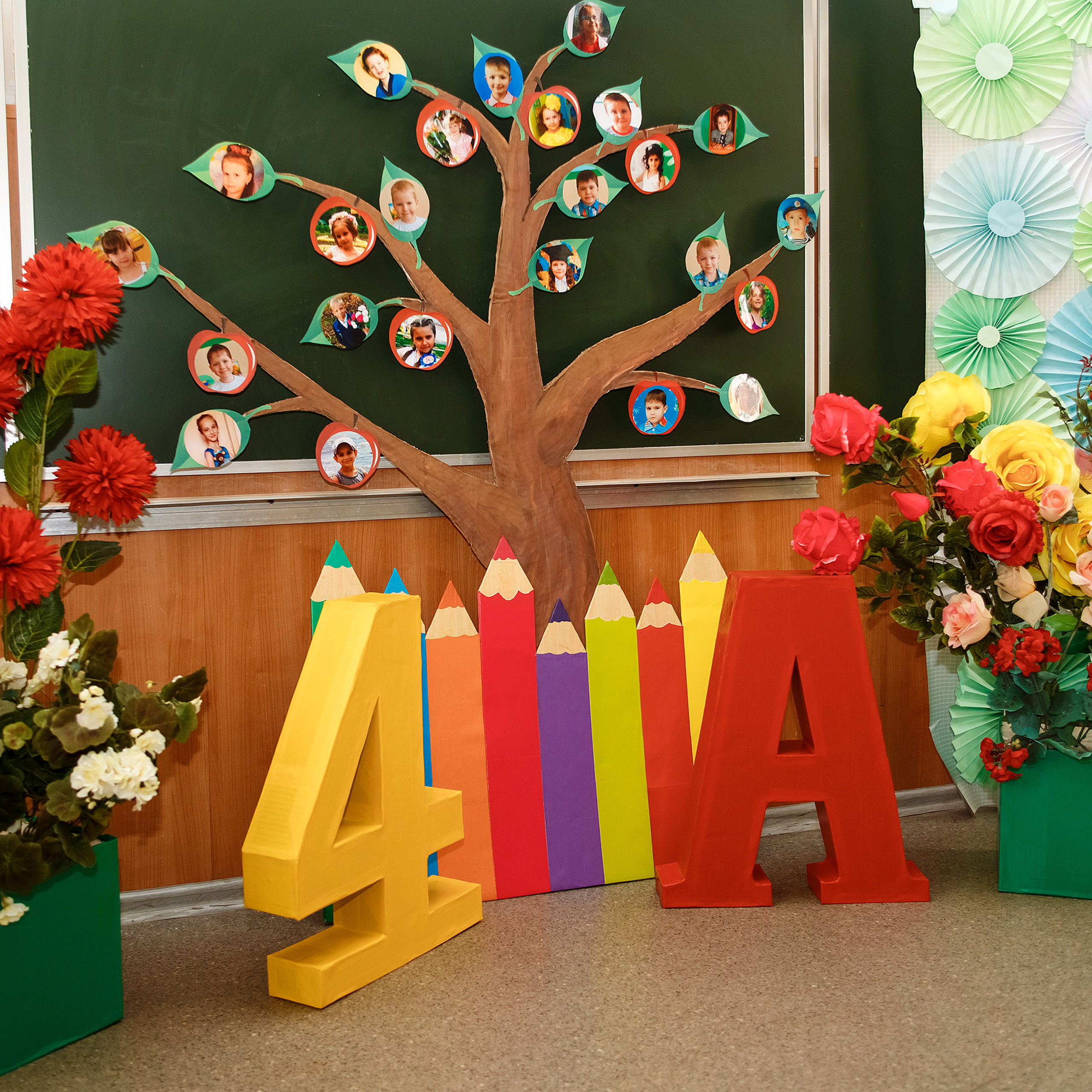 4А класс, фотосессия в школе + выпускной