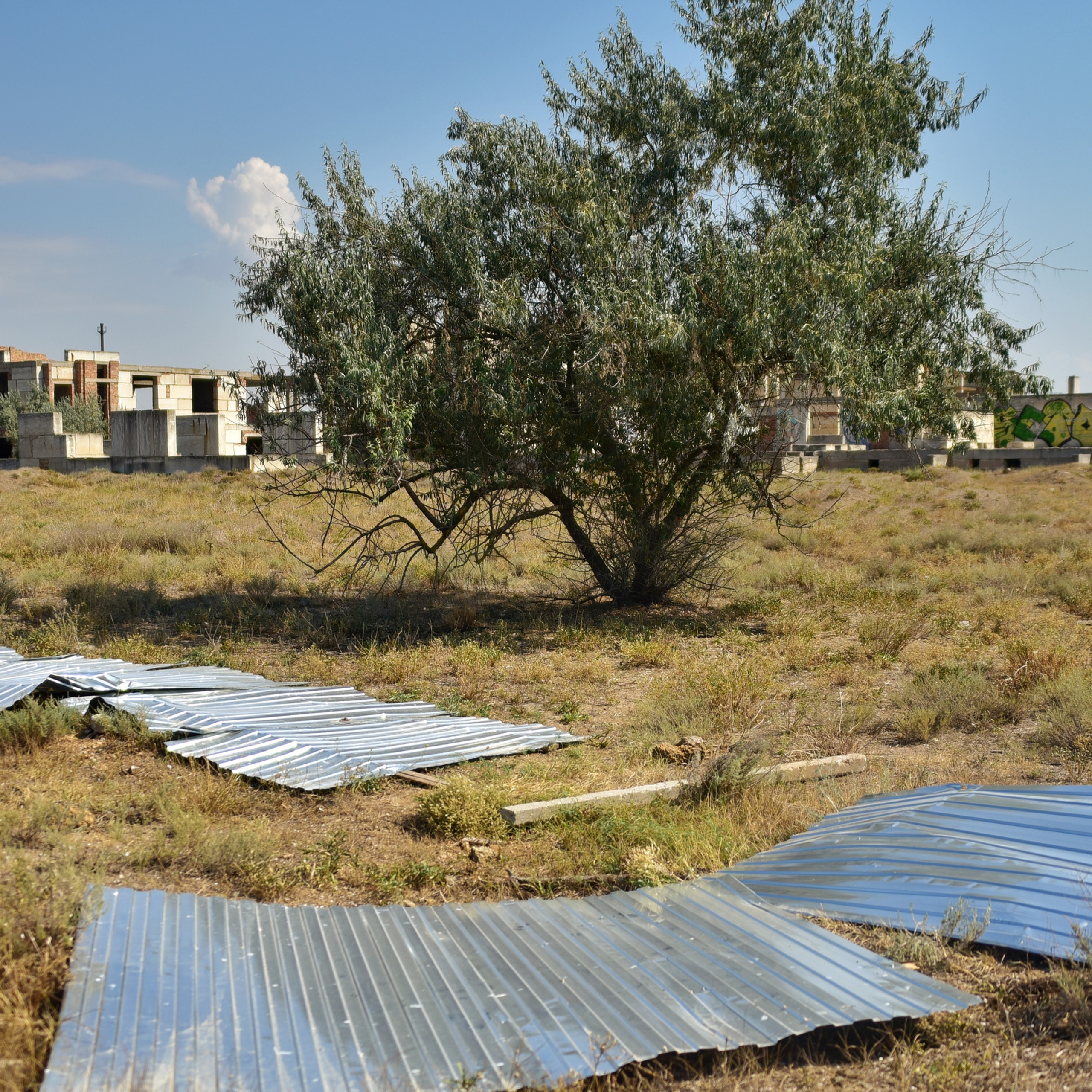 Евпатория. Посёлок Заозёрный. Двери, дворы, скверы. Лето 2020