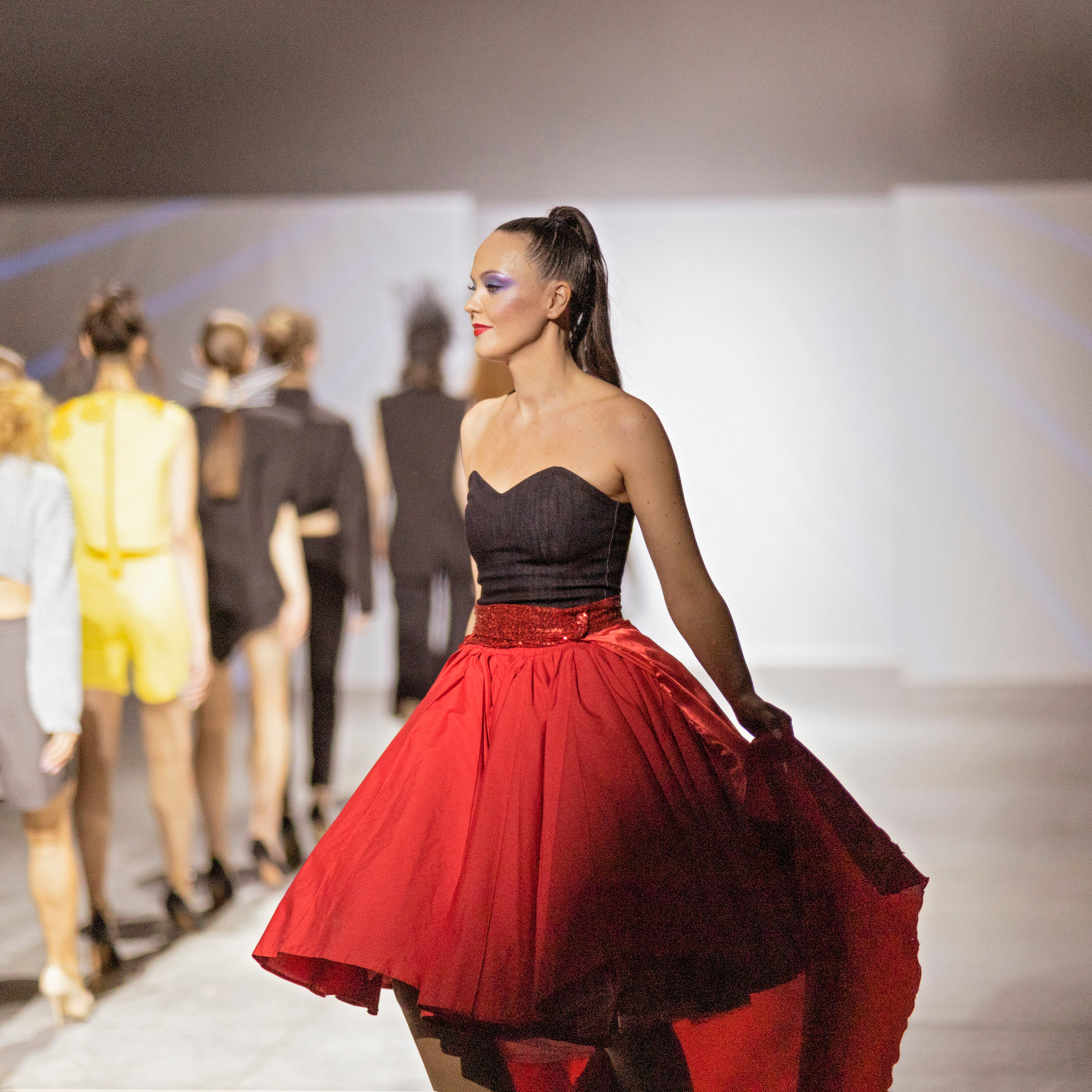 Съемки показа мод в Свердловской киностудии