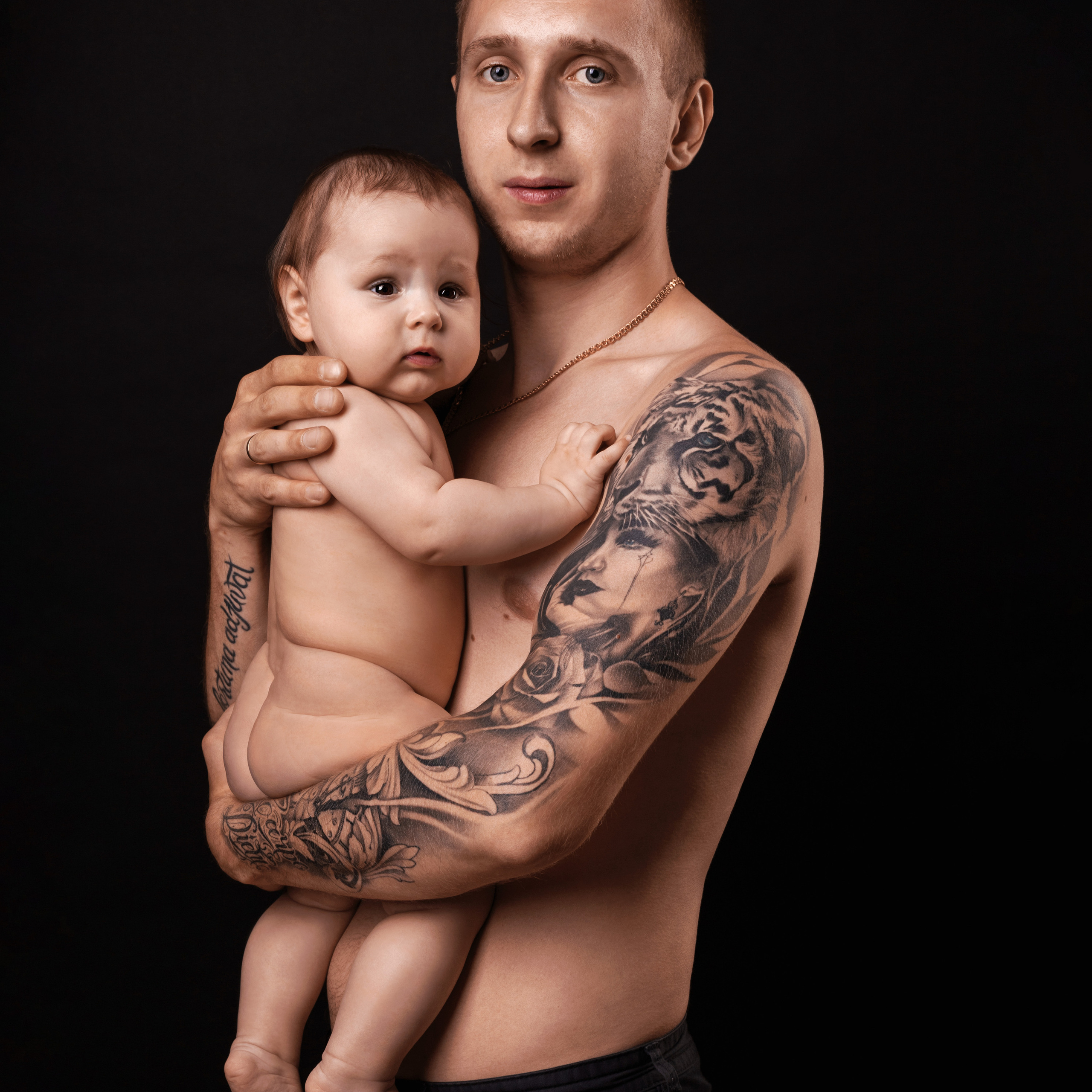 Ксения (6 месяцев) и папа