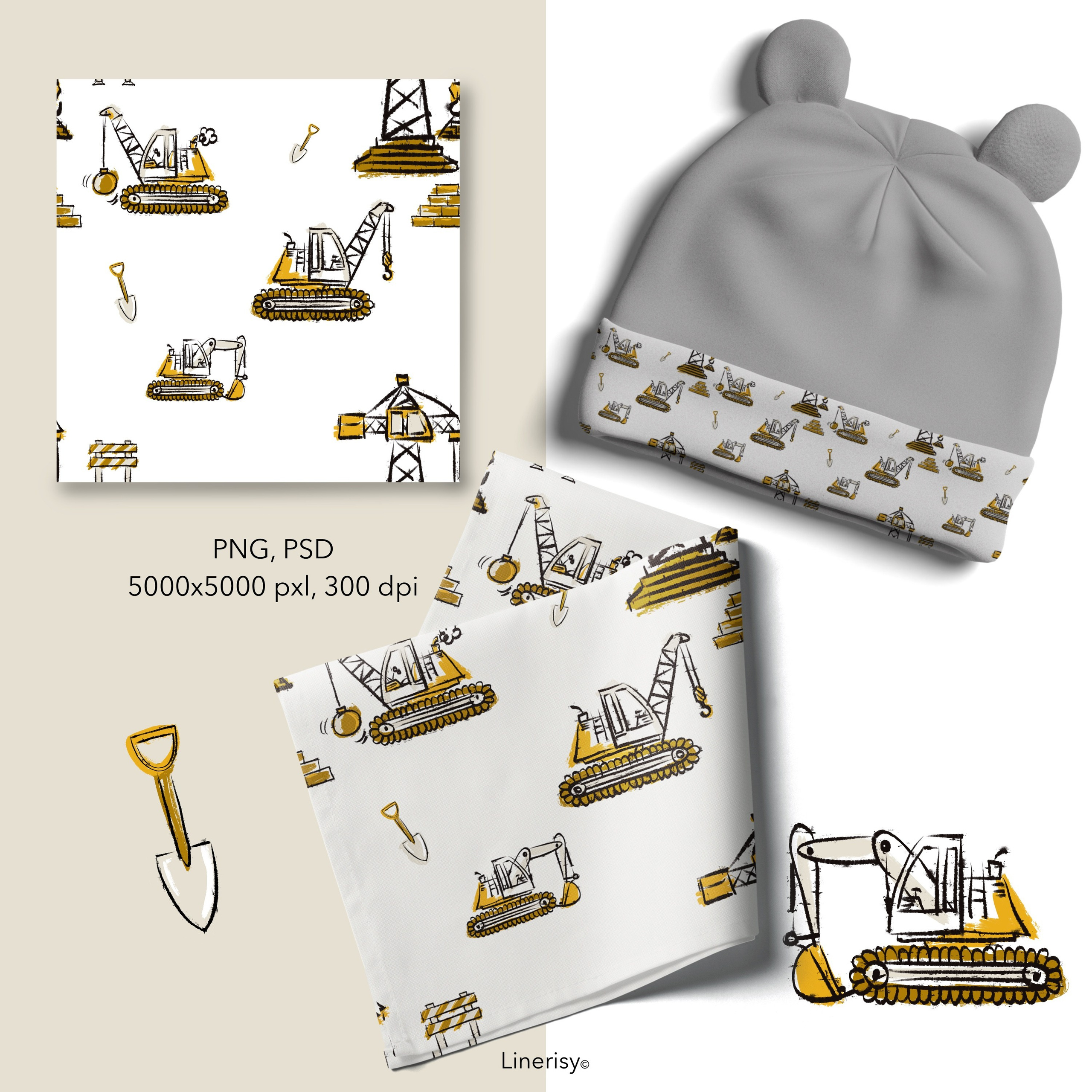 Набор № 2 бесшовных паттернов «ПОЕХАЛИ?». Художник-иллюстратор Евгения Бекренёва