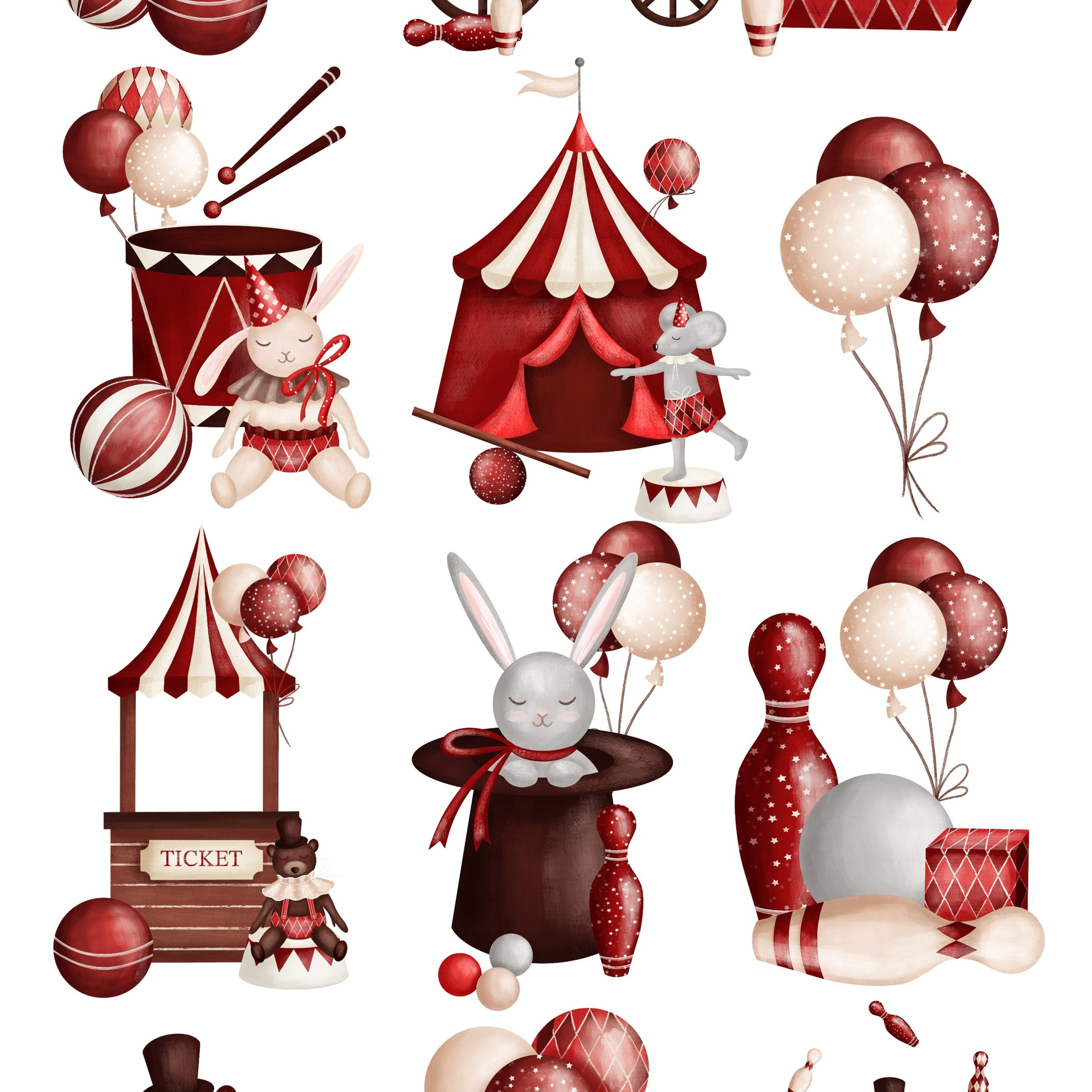 Графическая коллекция «Цирк». Художник-иллюстратор Евгения Бекренёва