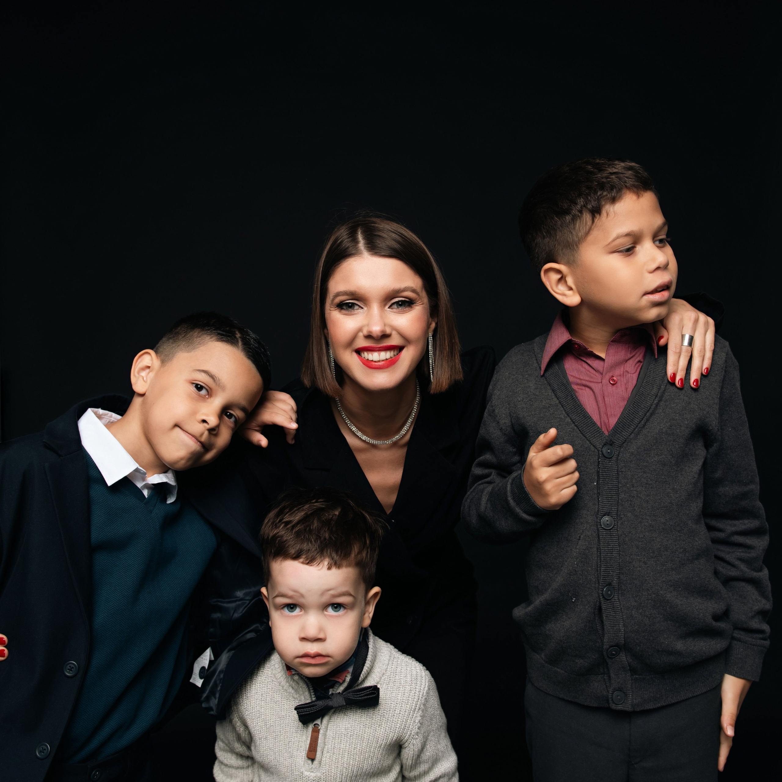 Катя с семьей