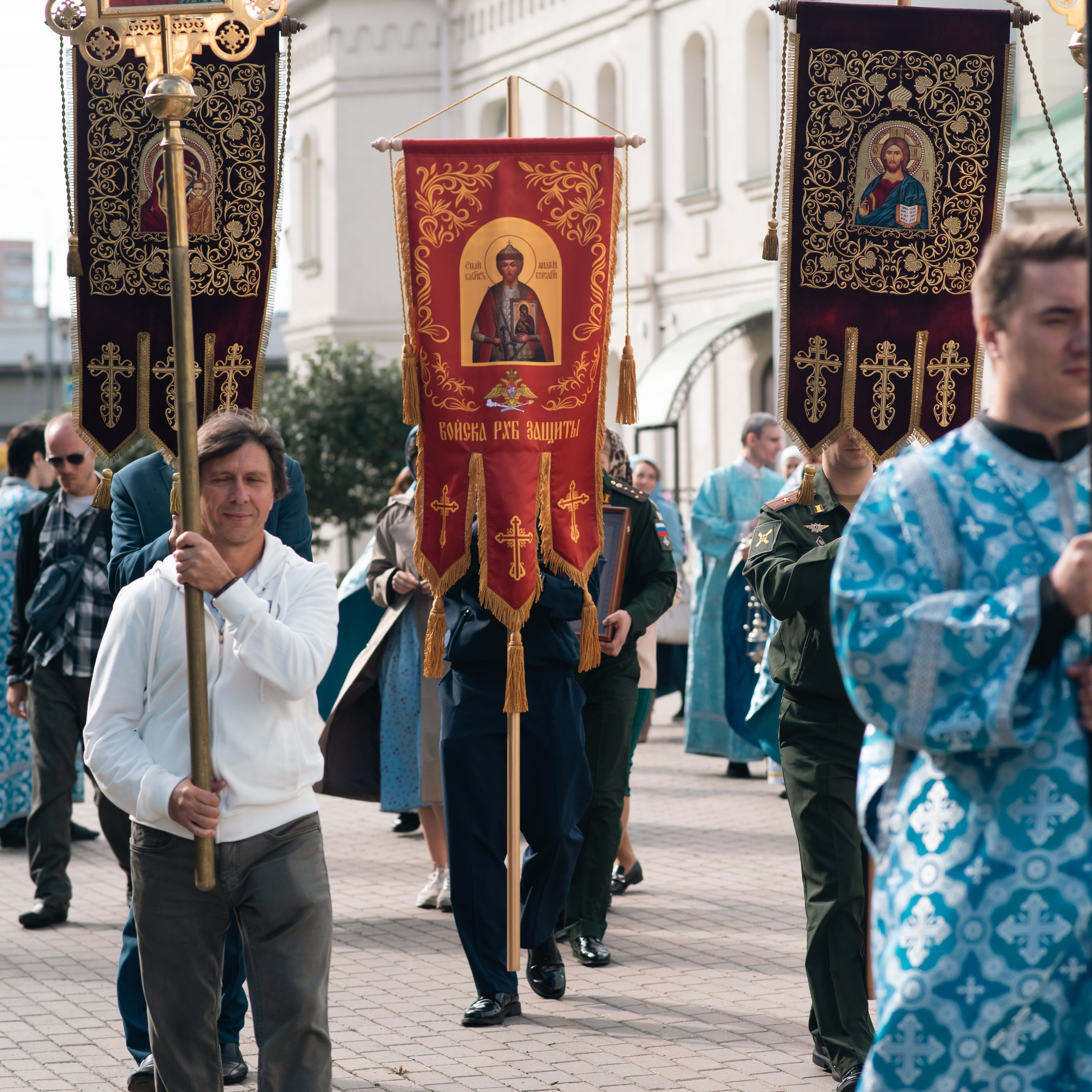 Храм Андрея Боголюбского, служба с участием войск РХБ защиты