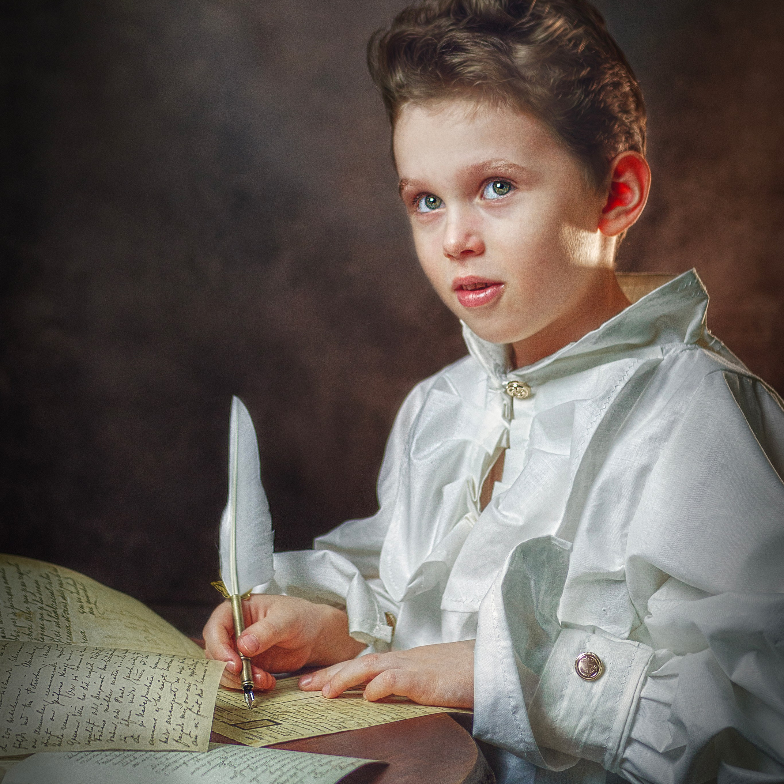 Детская фотосессия в стиле ренессанс.