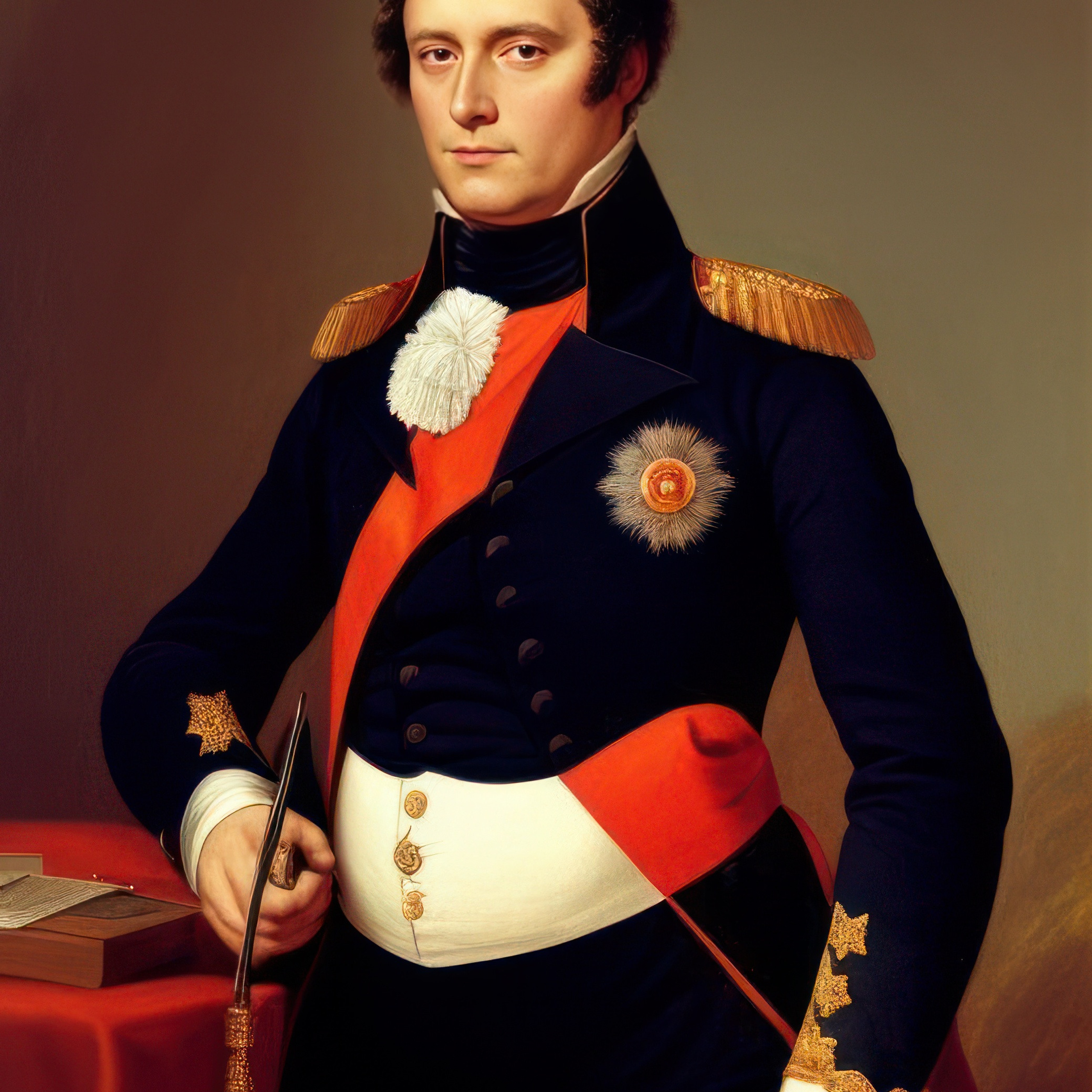 портрет мужчины в историческом стиле