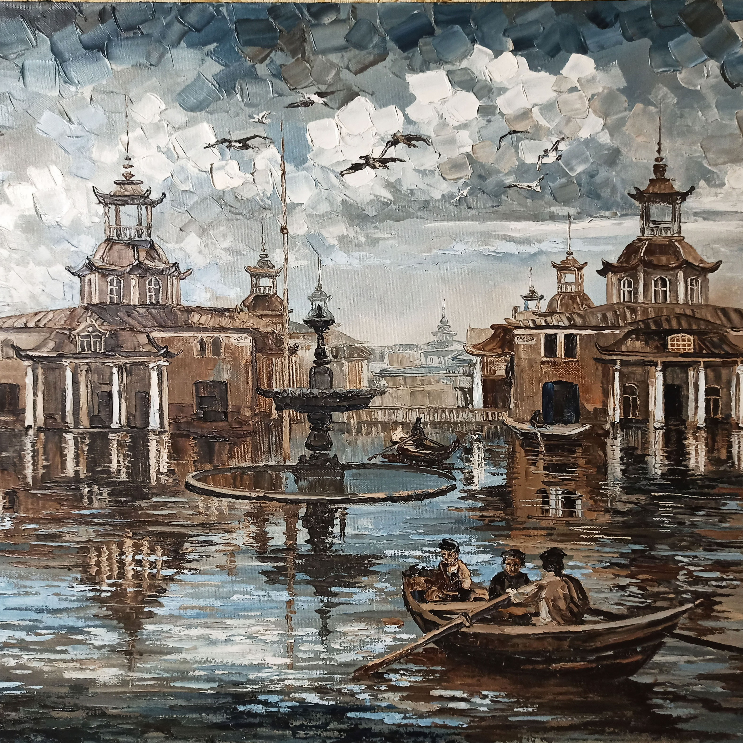 Китайские ряды на Нижегородской ярмарке. Художник Марина Новосельская