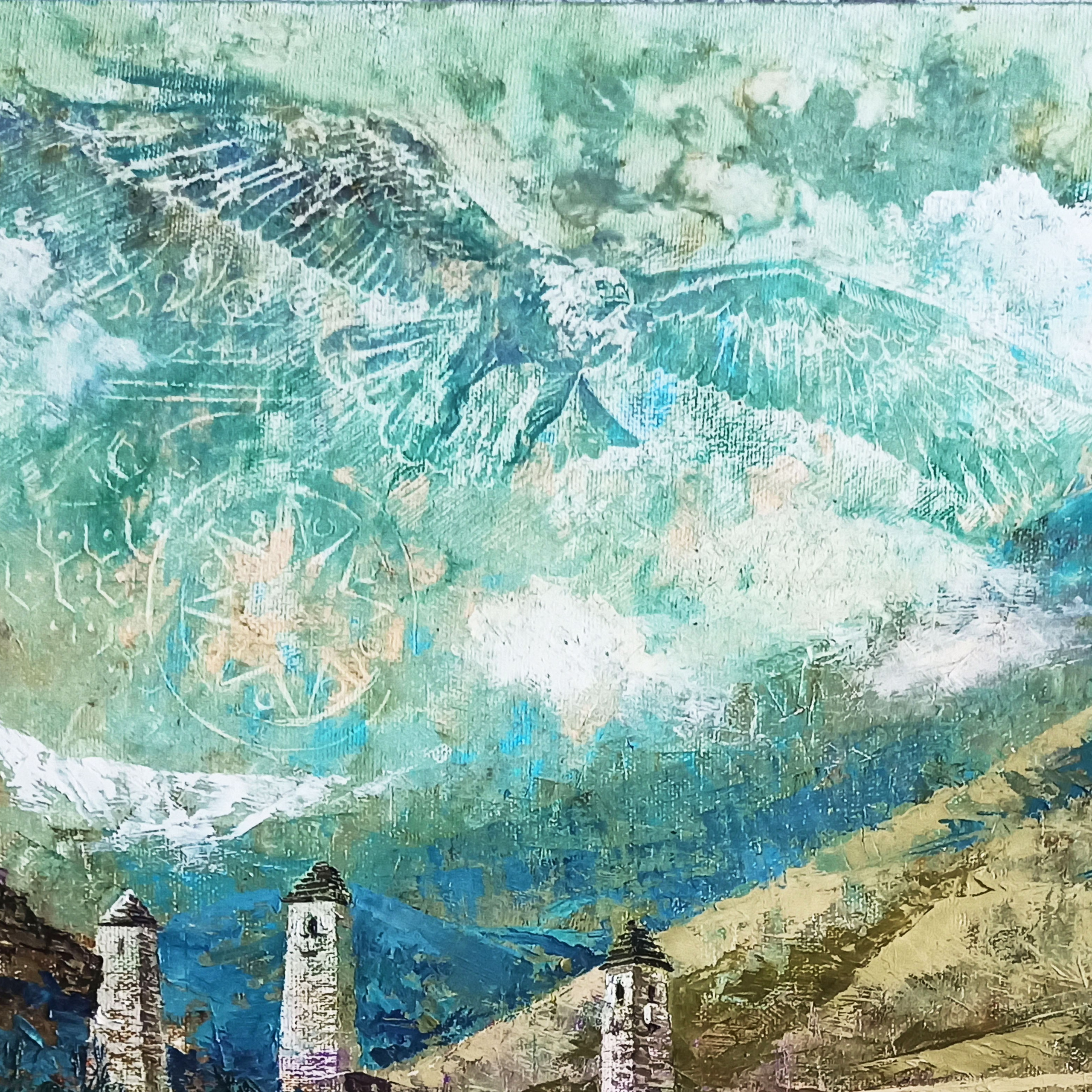 «Башенный комплекс Эрзи. Ингушетия». Художник Марина Новосельская