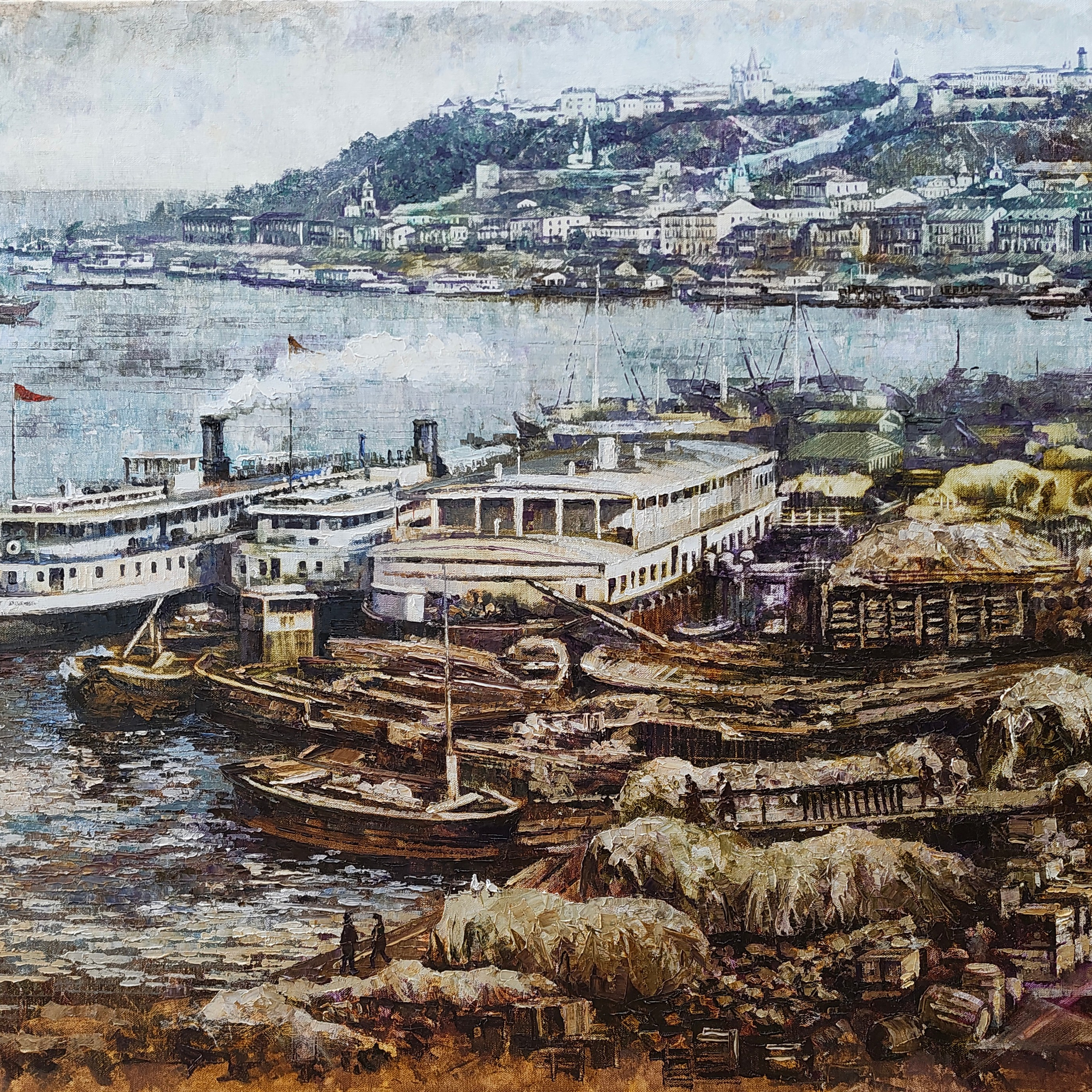 «Сибирская пристань». Старый Нижний. Художник Марина Новосельская