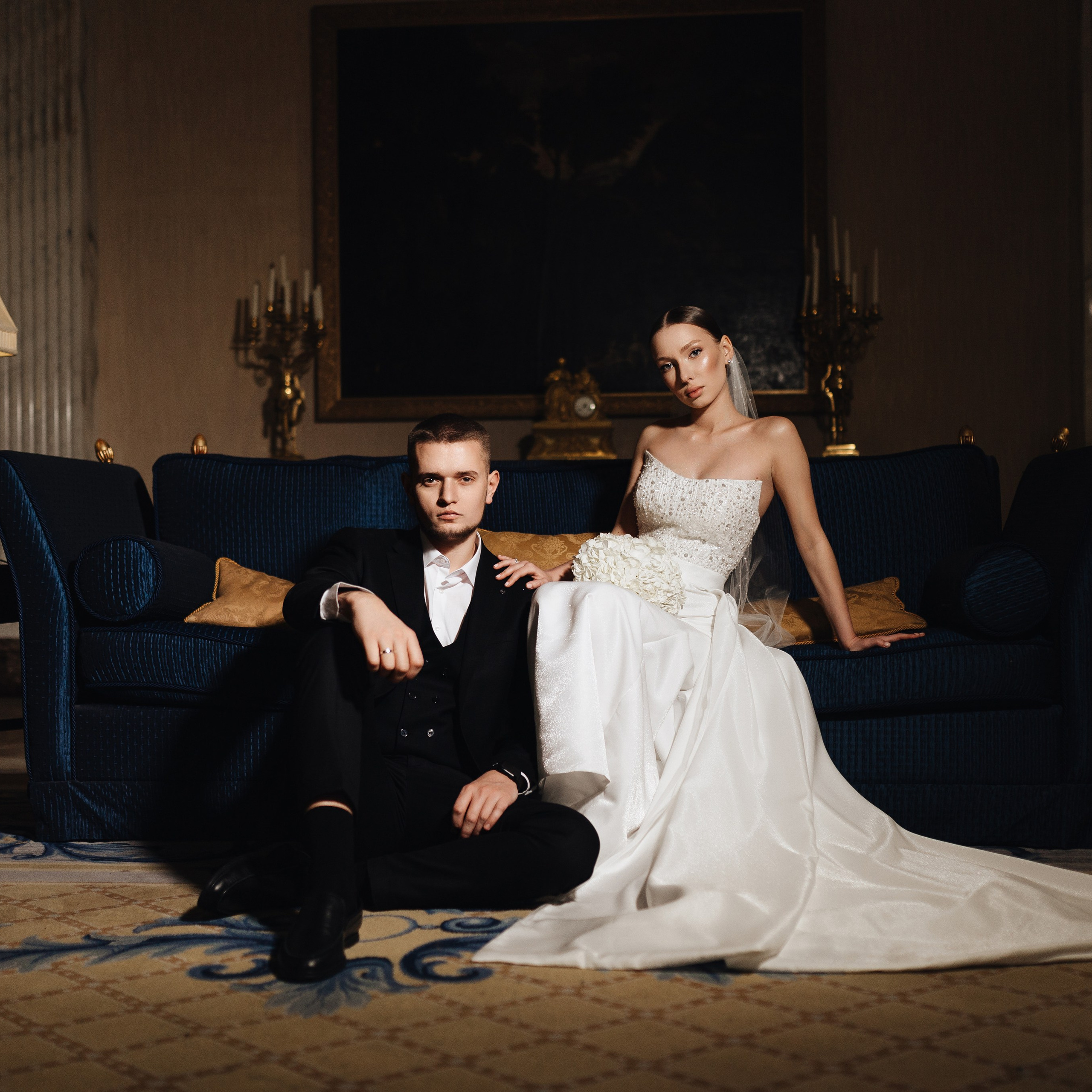 Свадебная фотосессия Дарии и Вадима — фотостудия и прогулка. Семейный и свадебный фотограф в Донецке Елена Гордеева