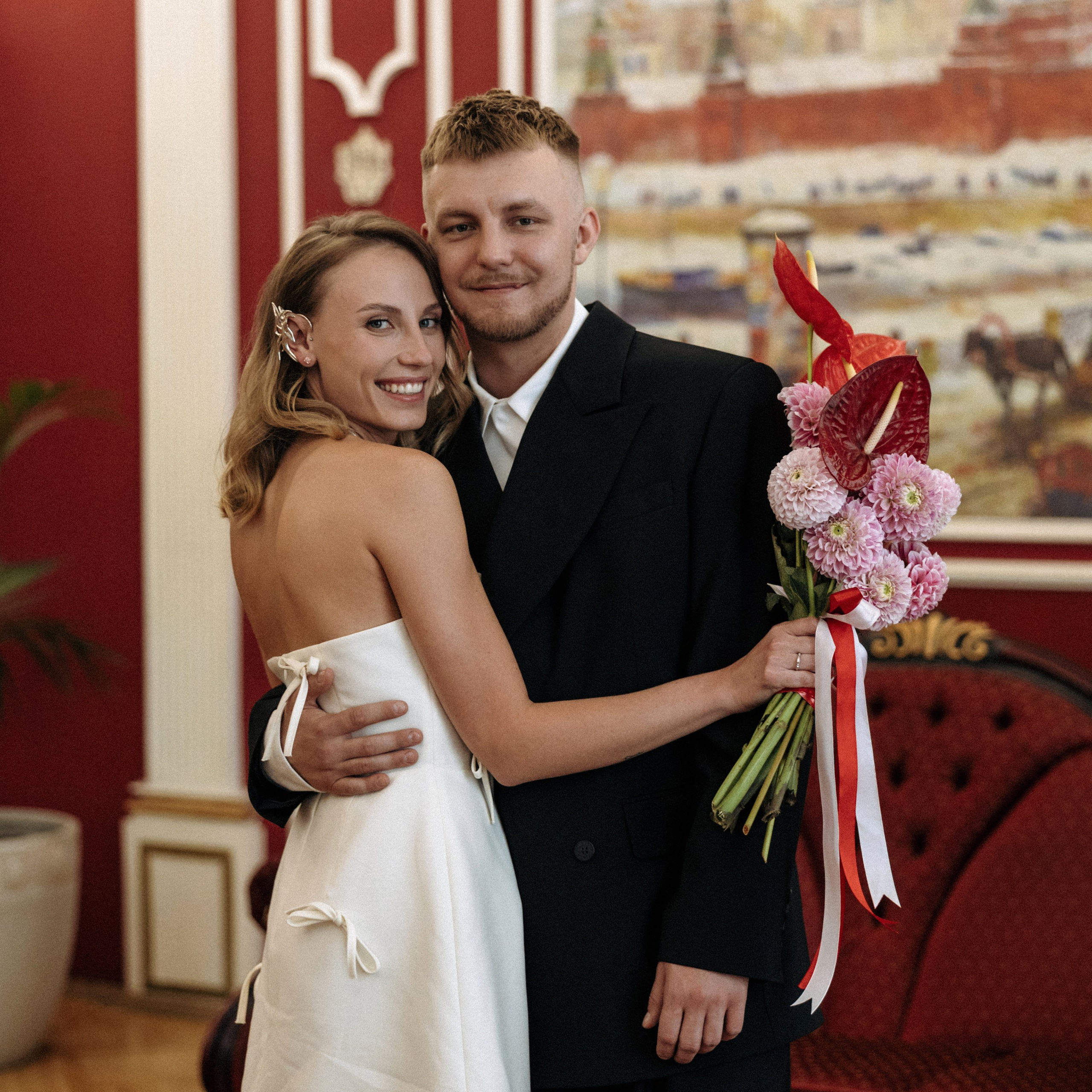 Свадебная роспись в Грибоедовском ЗАГСе. Свадебный фотограф Москва Виктория Медовик