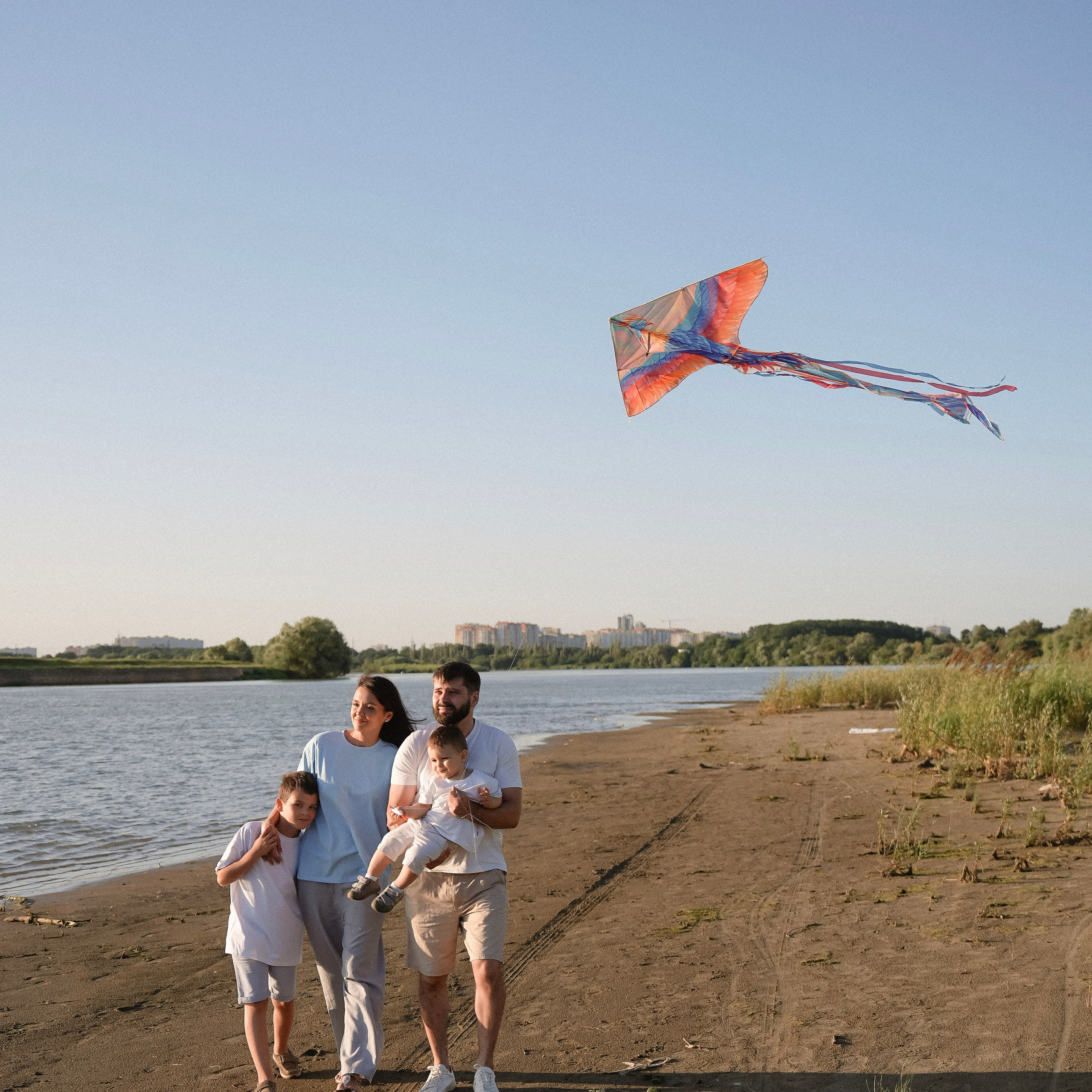 Семейная съёмка на закате