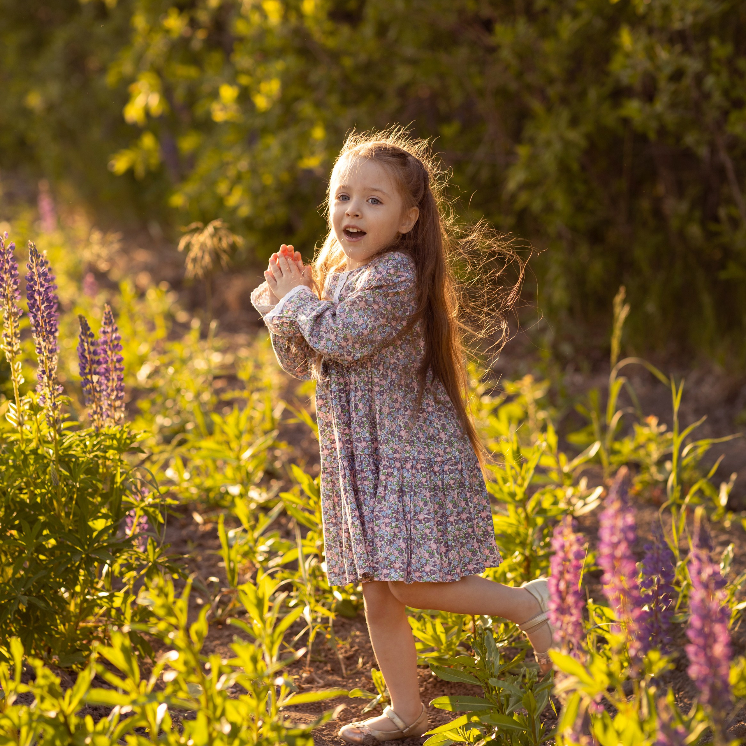 Поля в люпинах. Женский и семейный фотограф в Тюмени Пашнина Ольга