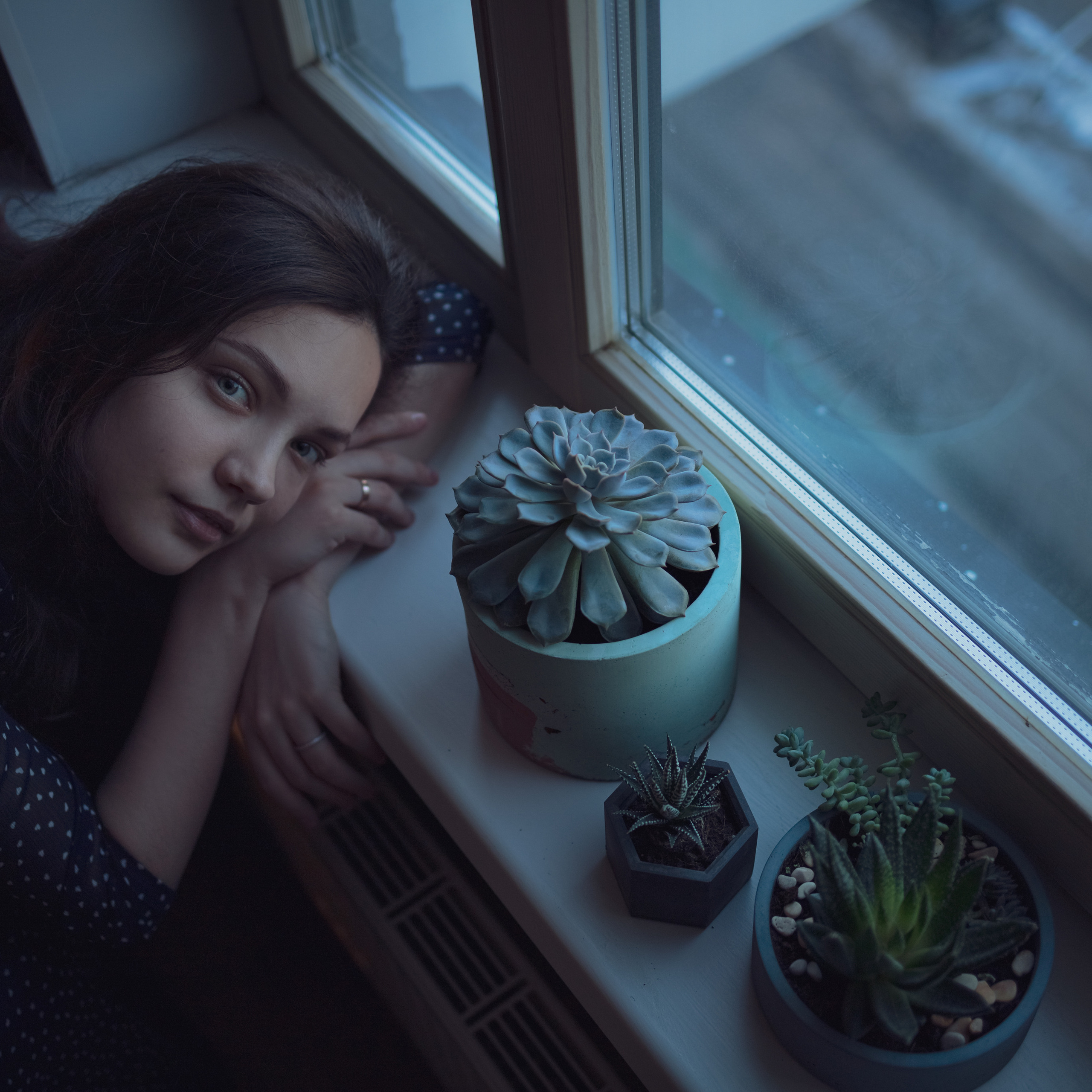 Галя, съемка дома