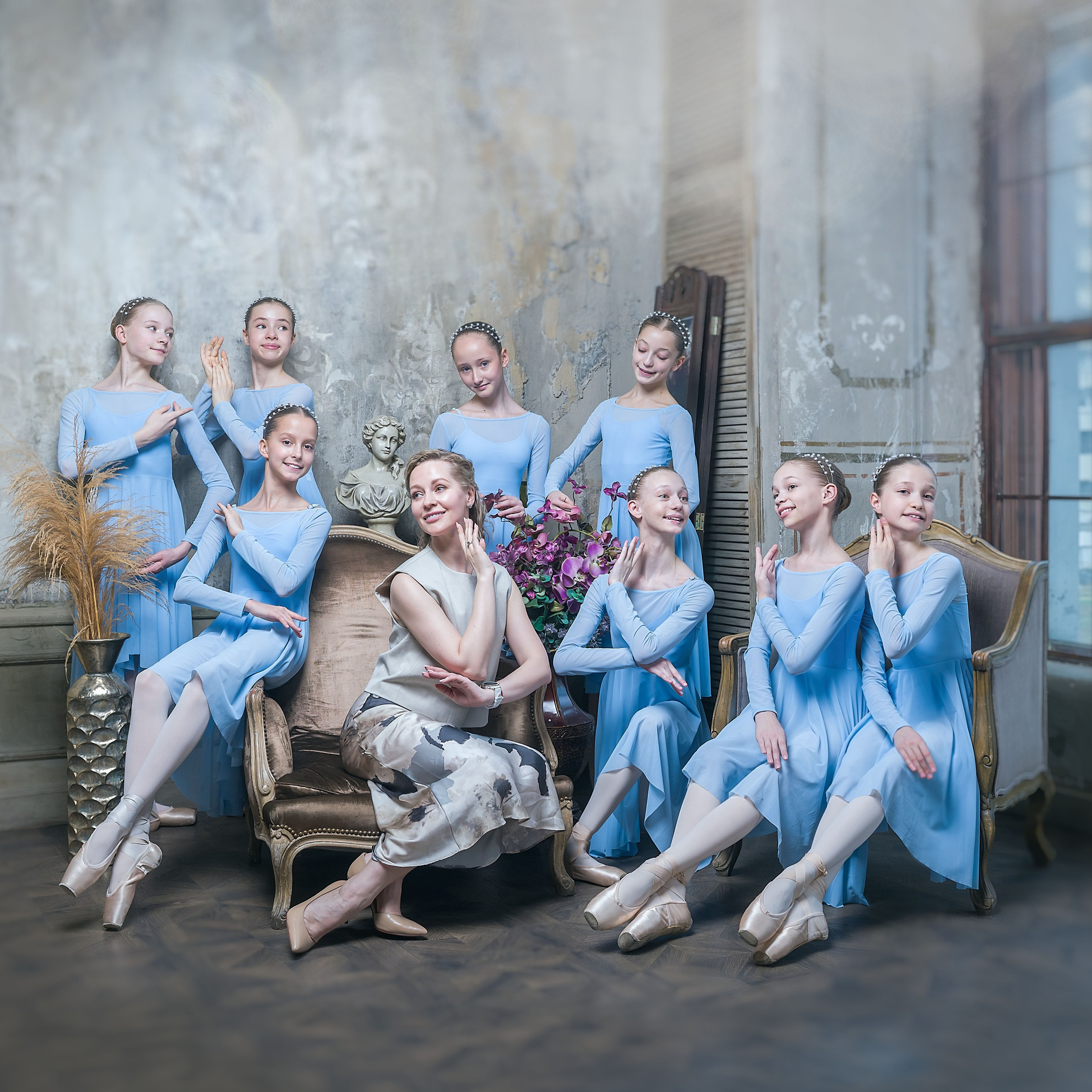Фотосессия учениц 1 класса МГХУ имюЛавровского