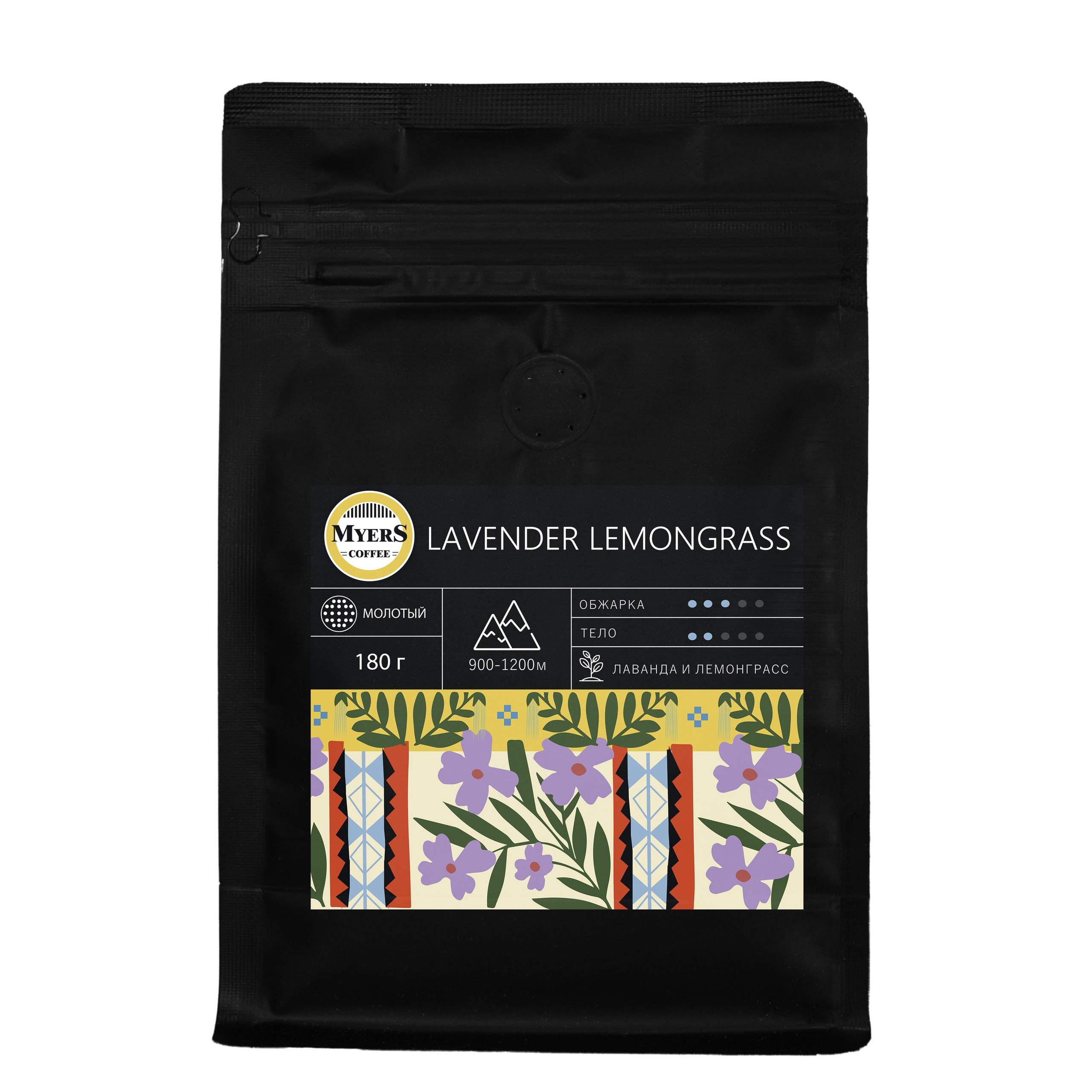 Дизайн упаковки кофе и последующая печать на самоклейке 