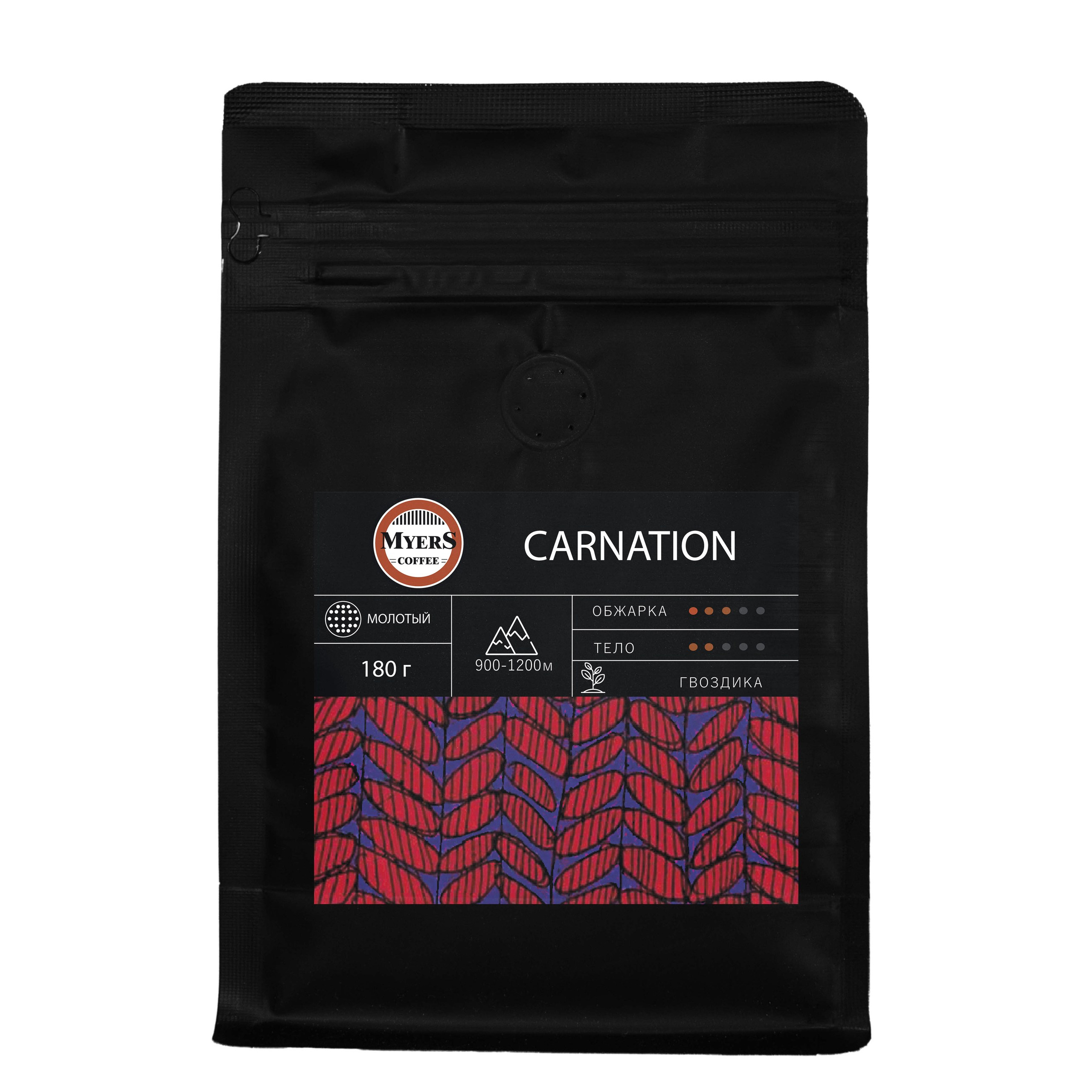 Дизайн упаковки кофе и последующая печать на самоклейке 