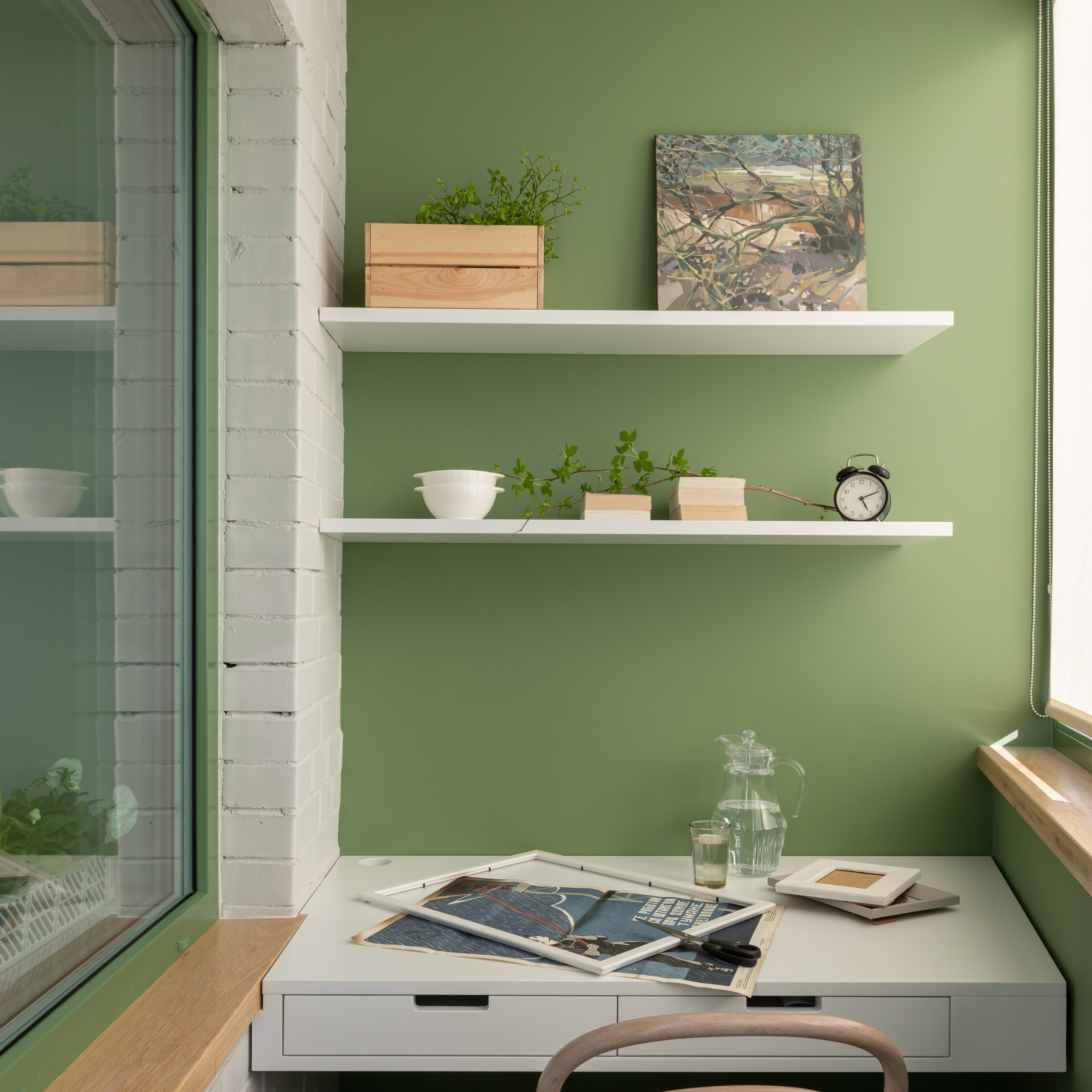 Окна в парк. Квартира 47 м². Мастерская интерьеров Светланы Куксовой. Дизайн и реализация