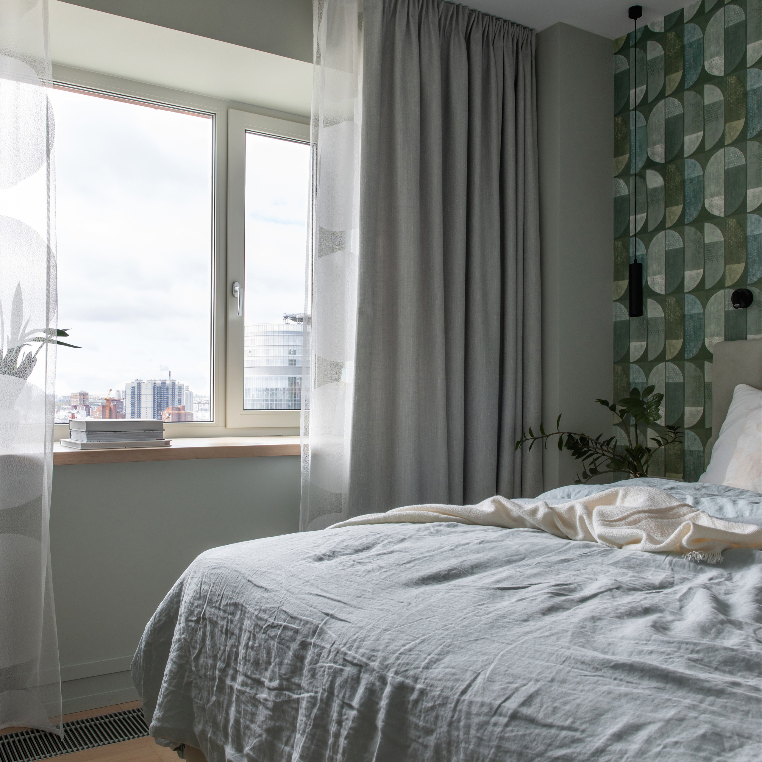 Окна в парк. Квартира 47 м². Мастерская интерьеров Светланы Куксовой. Дизайн и реализация