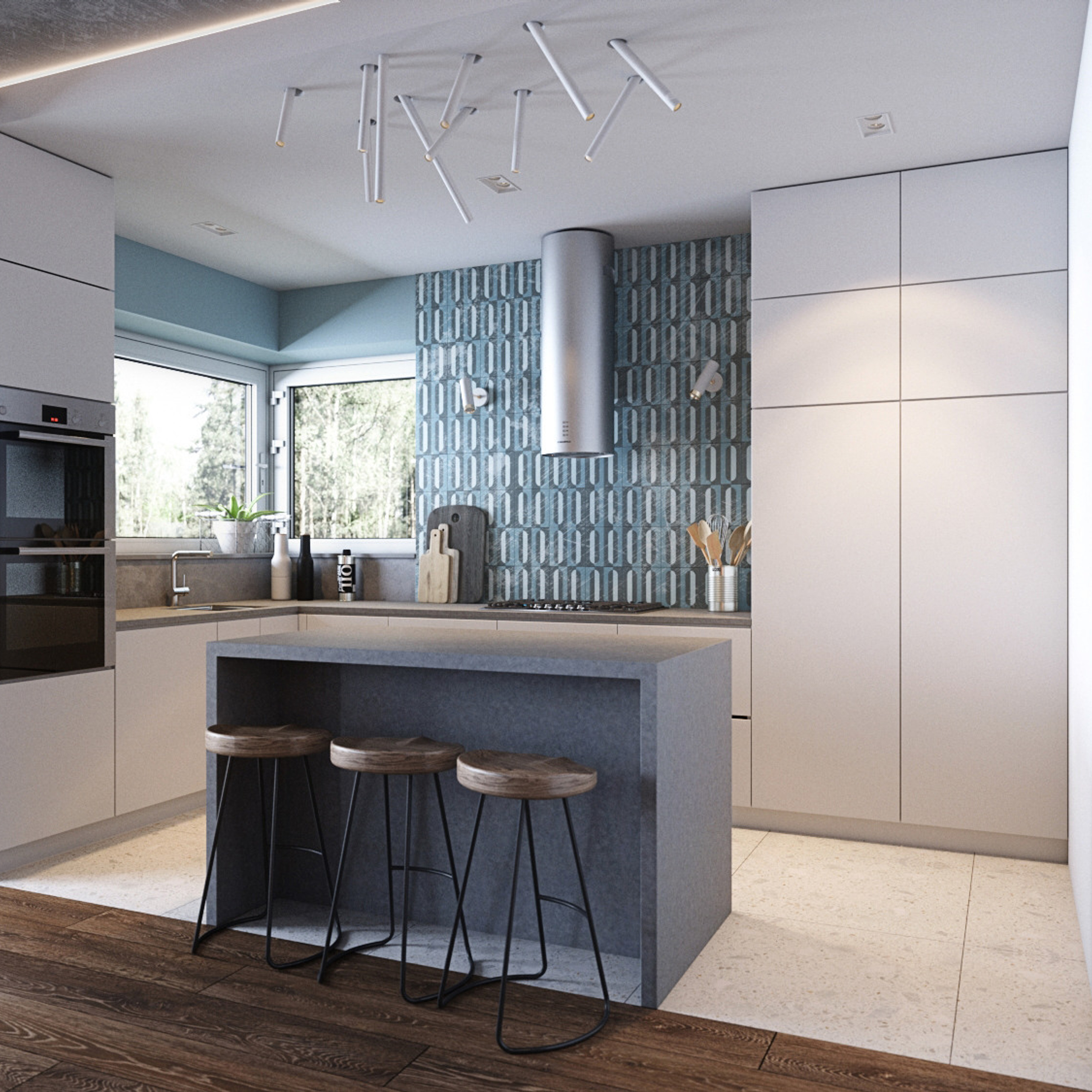 Дом в лесу. Дом 170 м². Мастерская интерьеров Светланы Куксовой. Дизайн и реализация