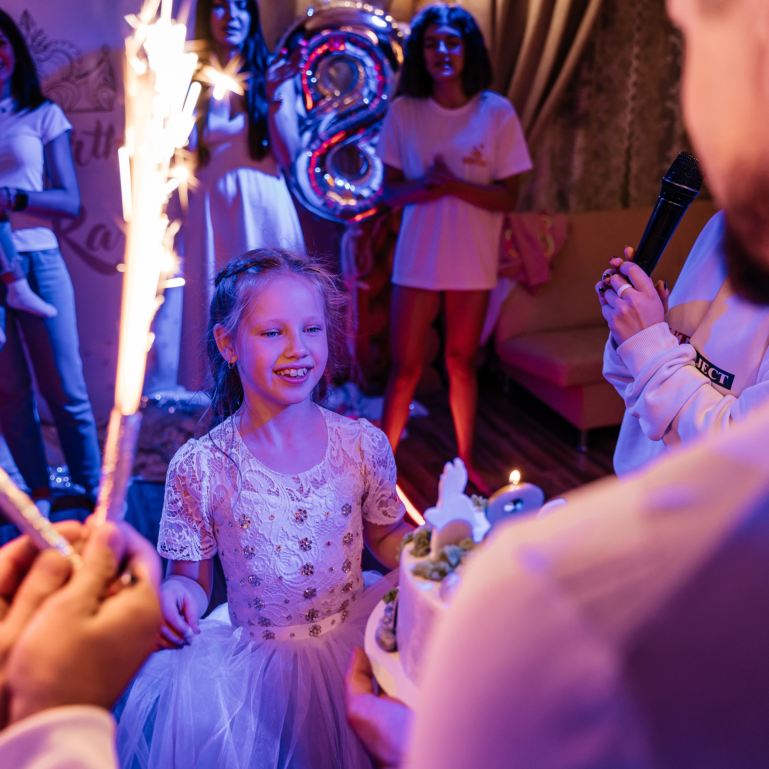 Детский день рождения, праздник. Контент съемка под ключ. Световое шоу / Москва и Мо