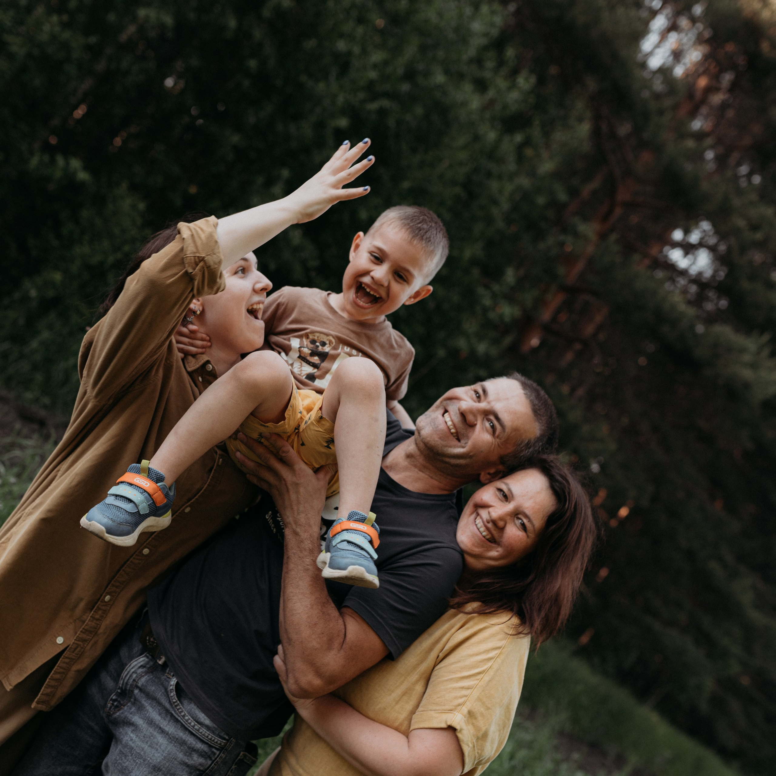 Ксюша, Никита, Люда и Леша