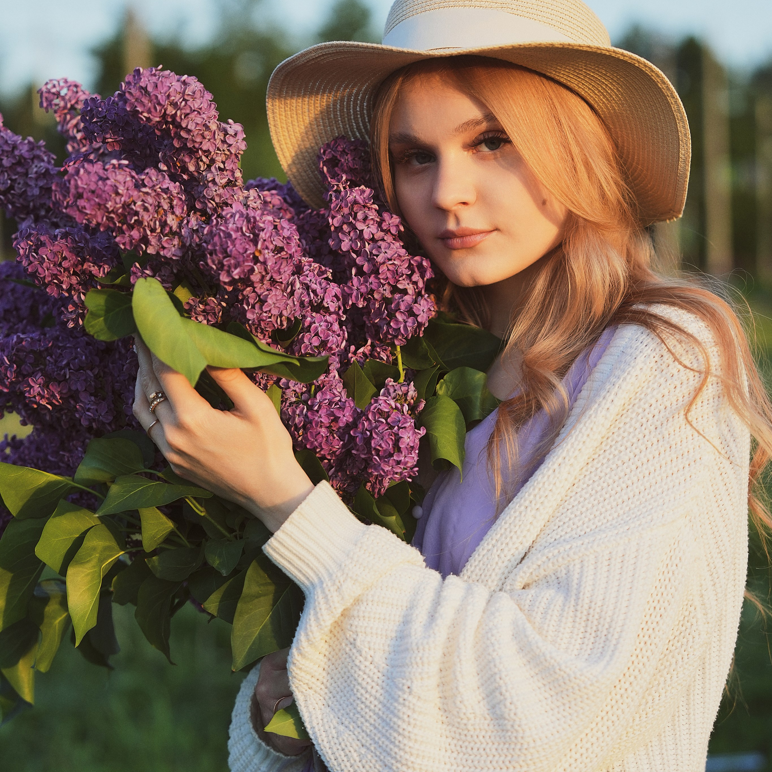 Съемка Кати в поле