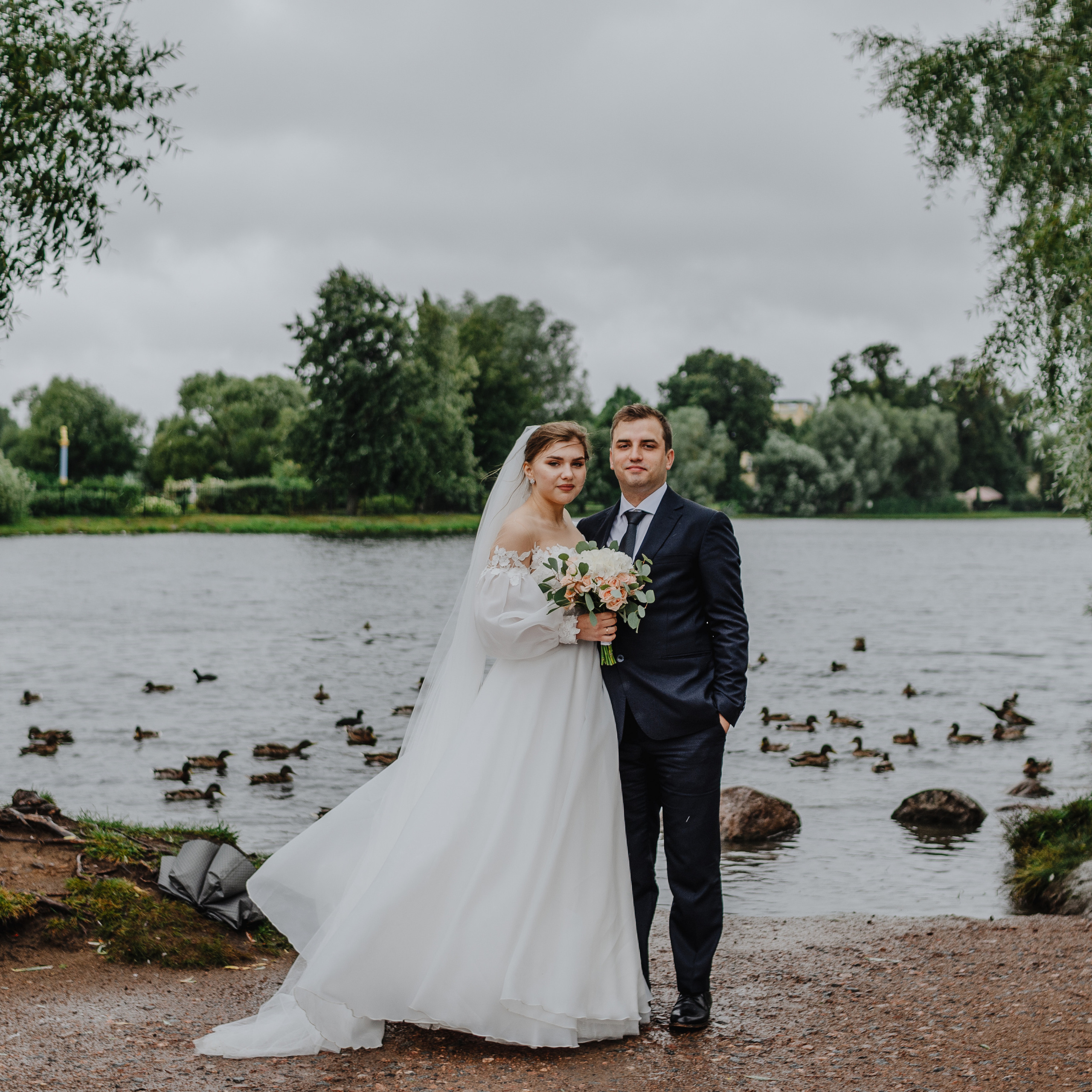 Свадьба на берегу озера утки фотосессия 