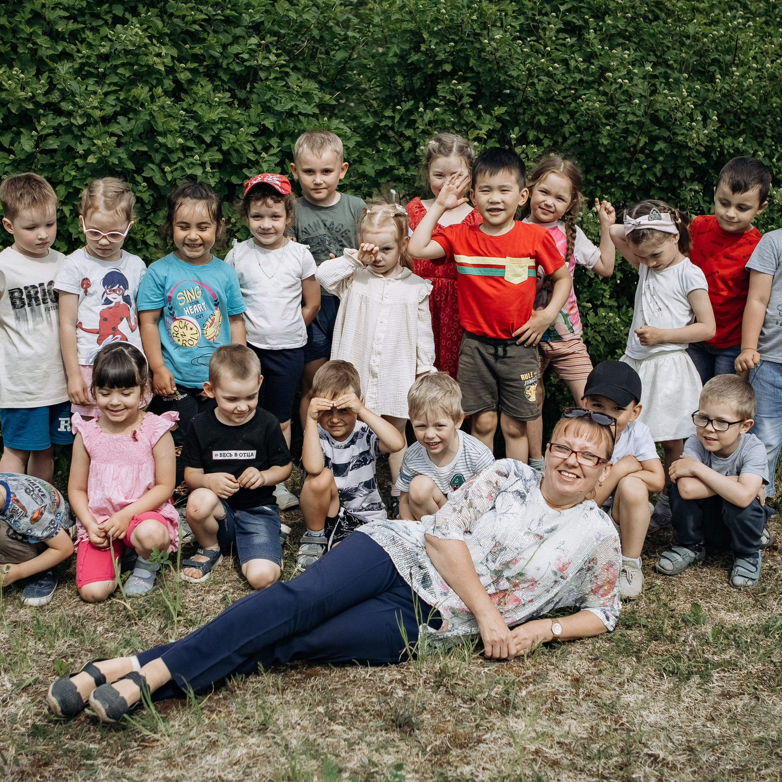 Съемка в саду, лето