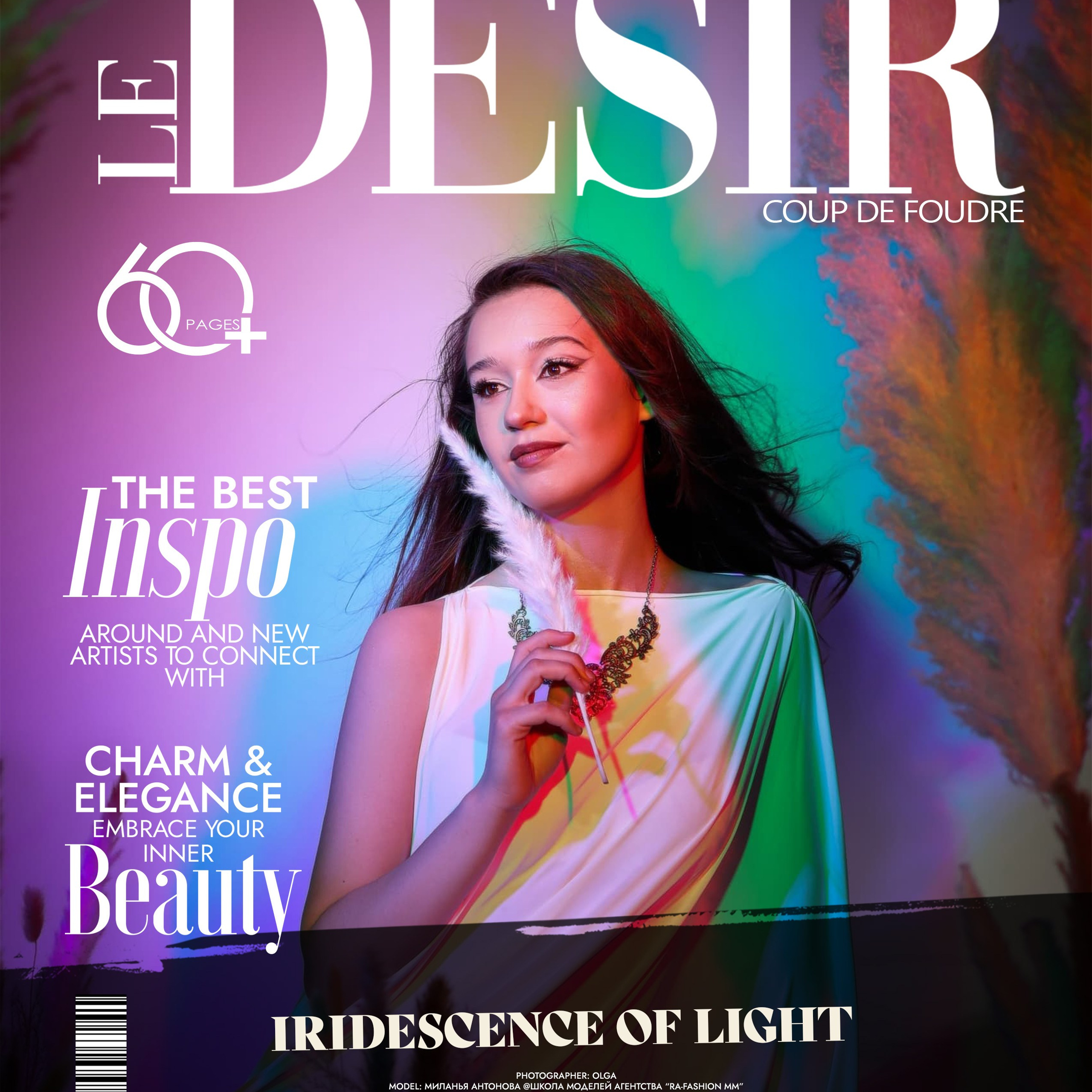 Обложка |Журнал LeDesir · 2 MAIN | FANTASY PREMIUM ISSUE| Афины, Греция | Модель: Меланья Антонова |Модельное агентство: "Ra-fashion MM"