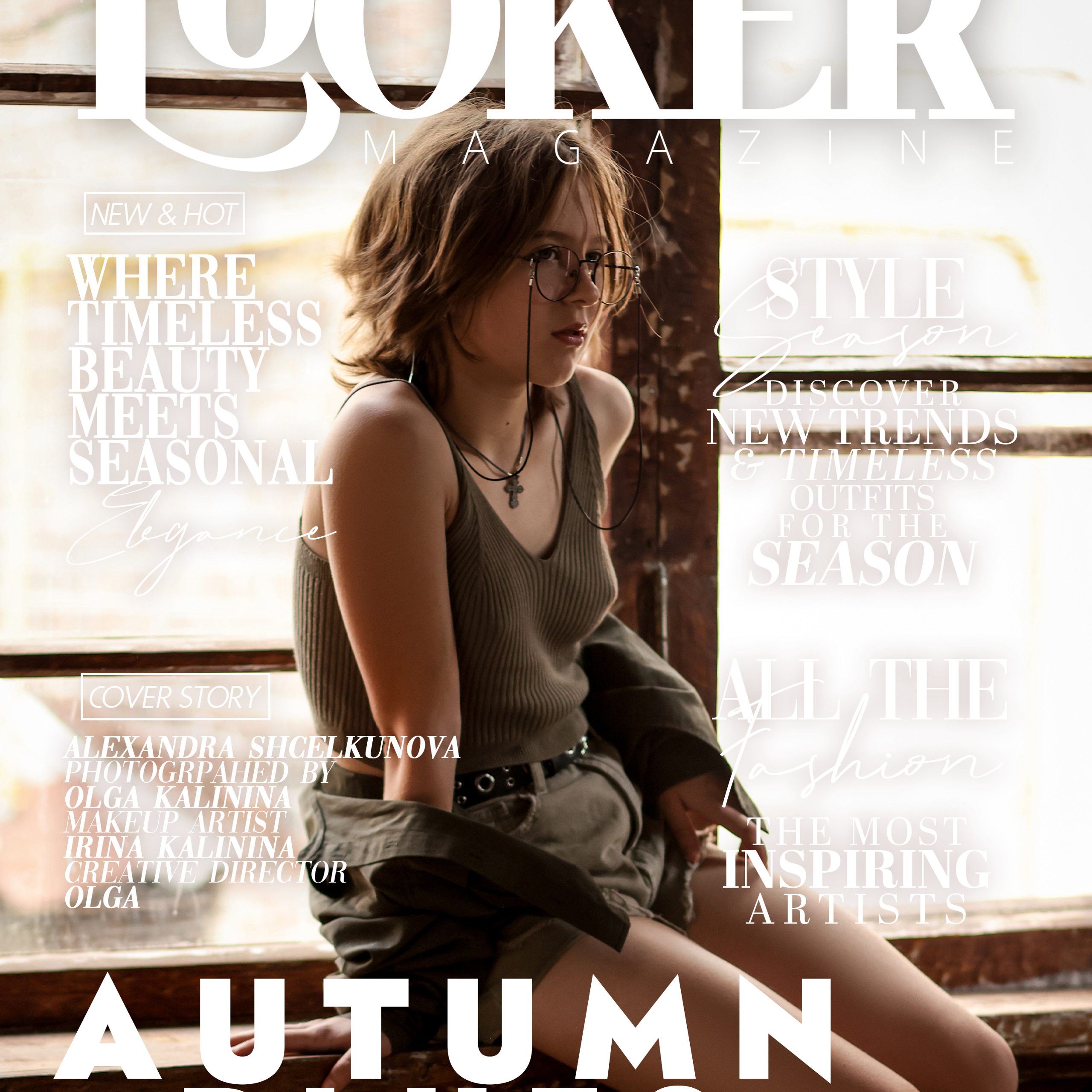 Обложка |Журнал LOOKER | Fashion Issue 2025|Милан, Италия Модель: Алекса|Стилист: Ирина Калинина