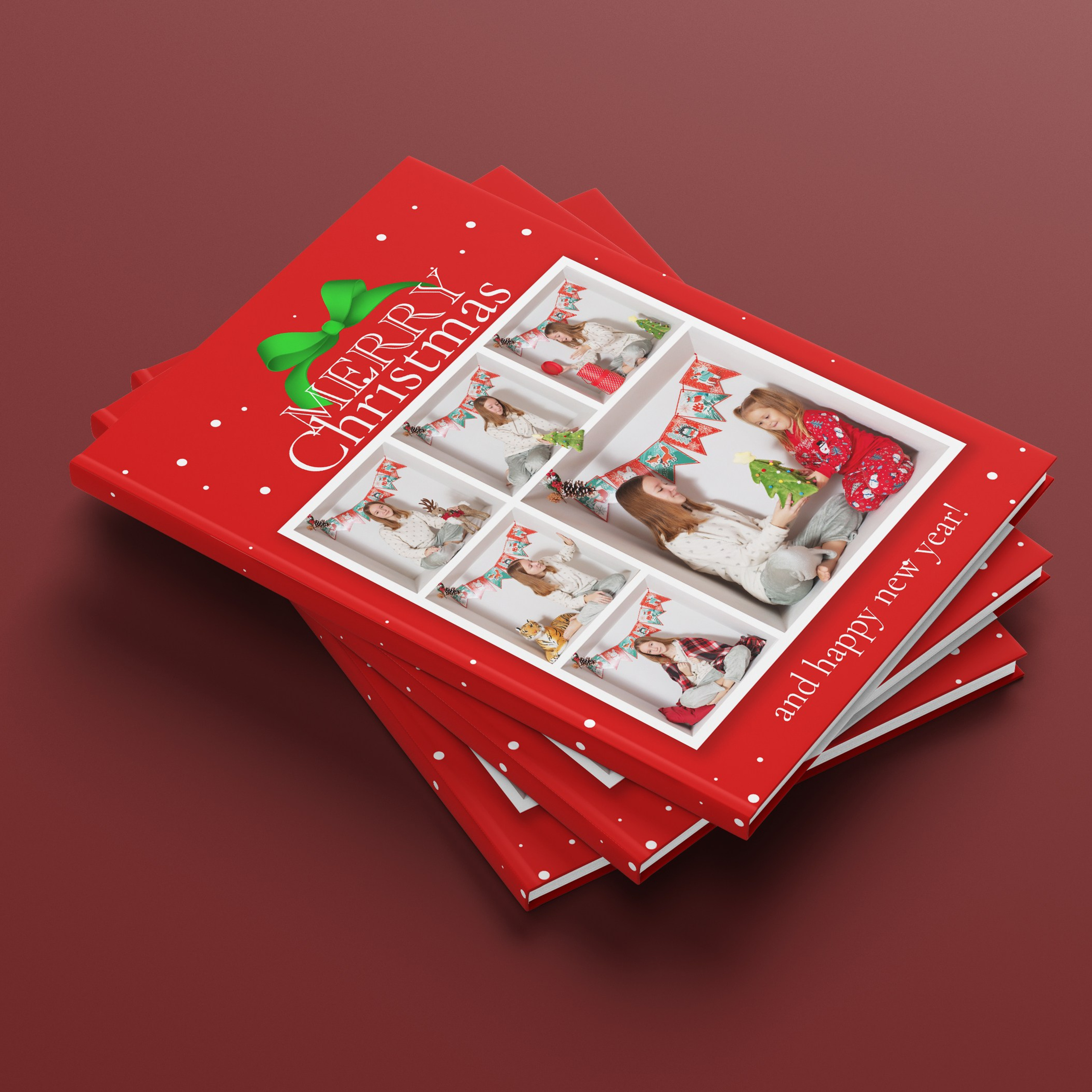 Дизайн НОВОГОДНЯЯ фотокнига «КУБ»