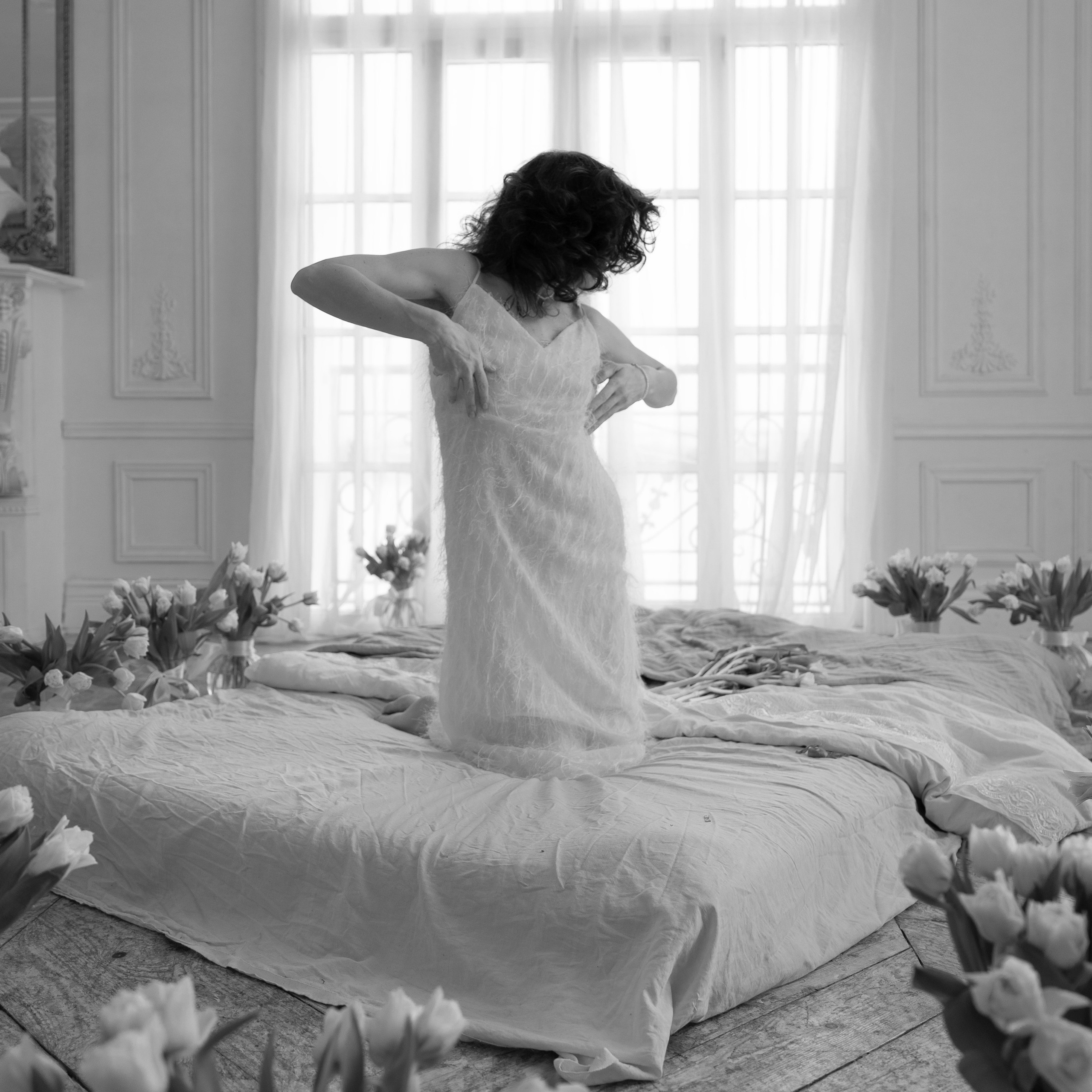 Весенняя съемка с тюльпанами