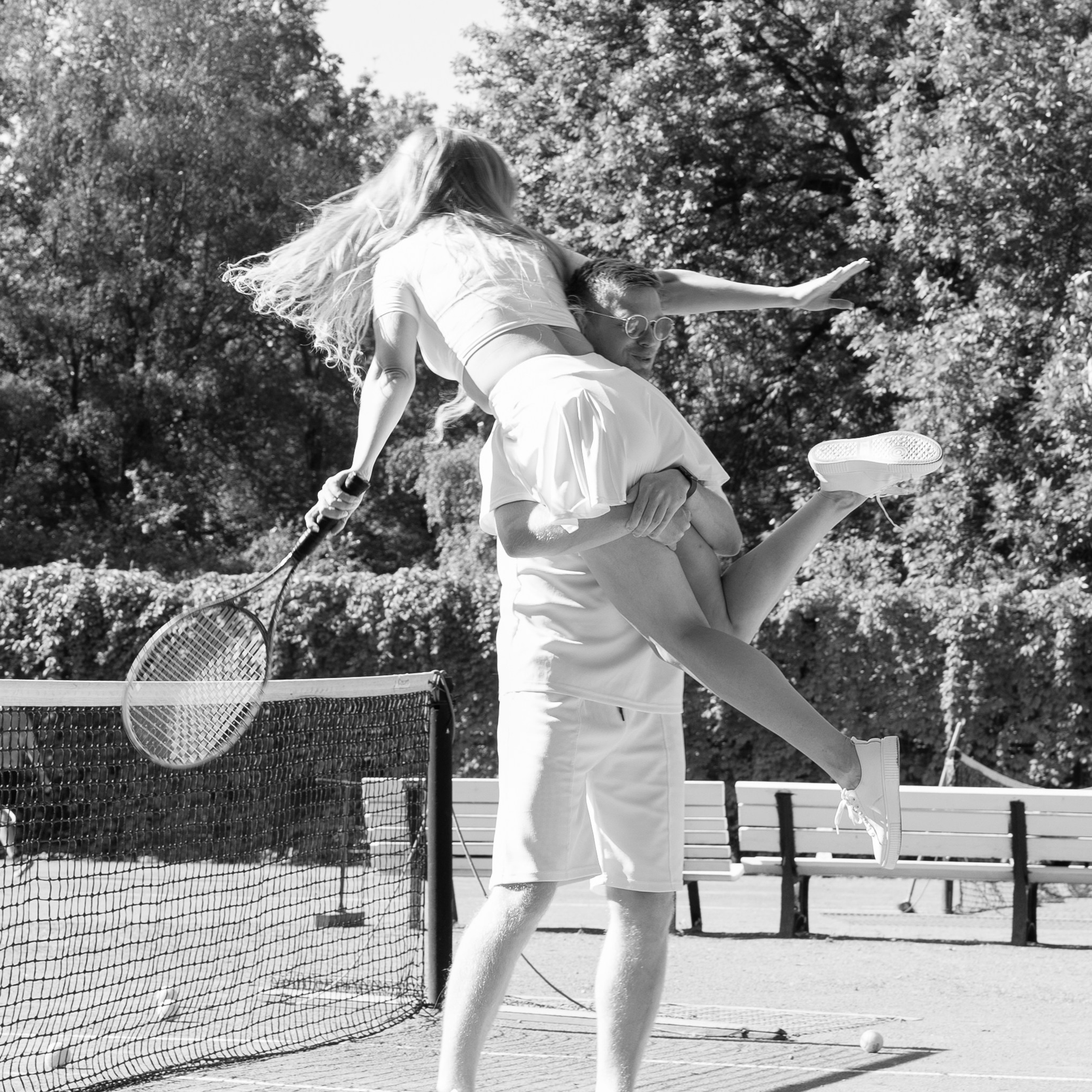 Свадебная лавстори на теннисном корте